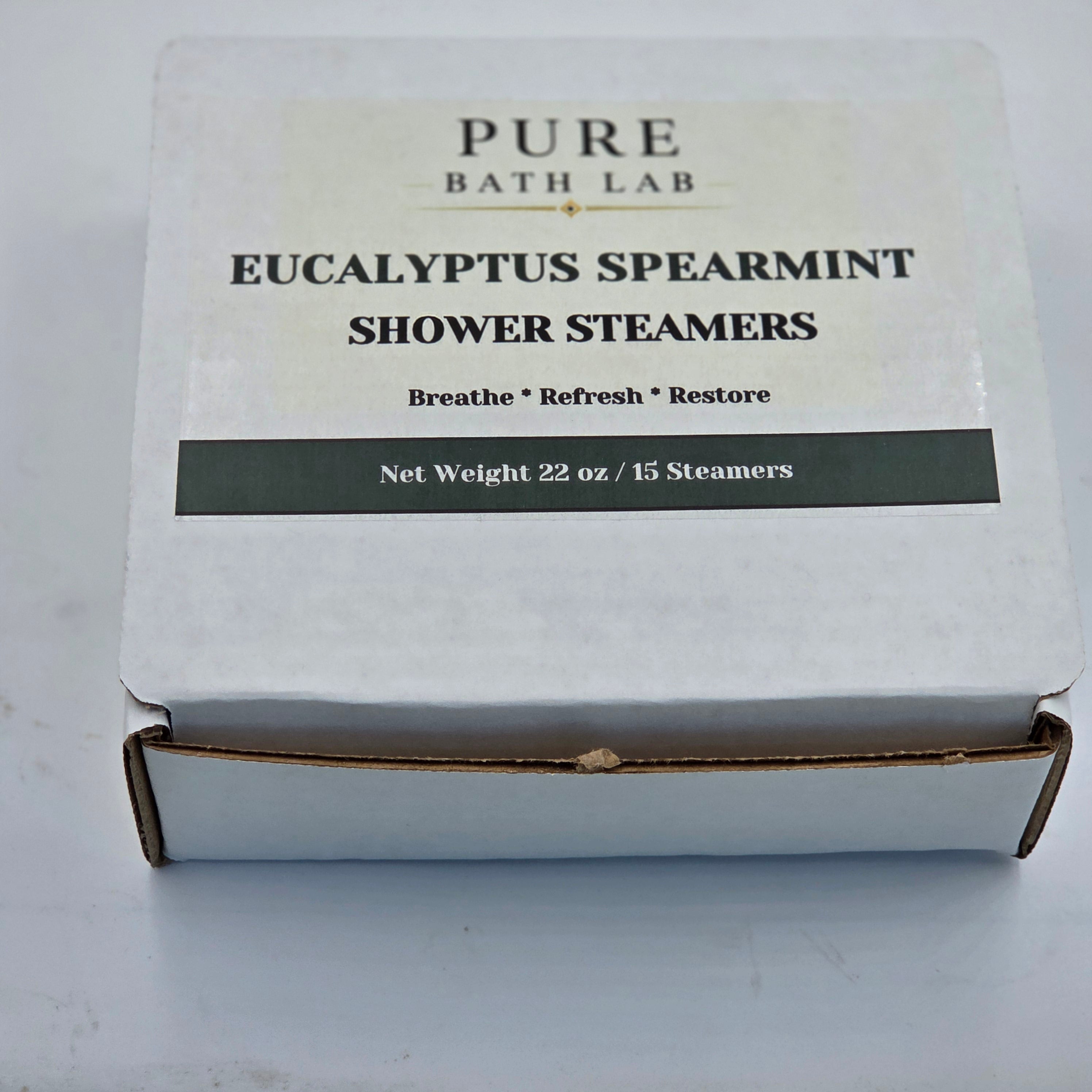 Eucalyptus Mint - Breathe Easy Shower Steamers - Sinus Relief Eucalyptus Menthol (15 count) by Spa Pure
