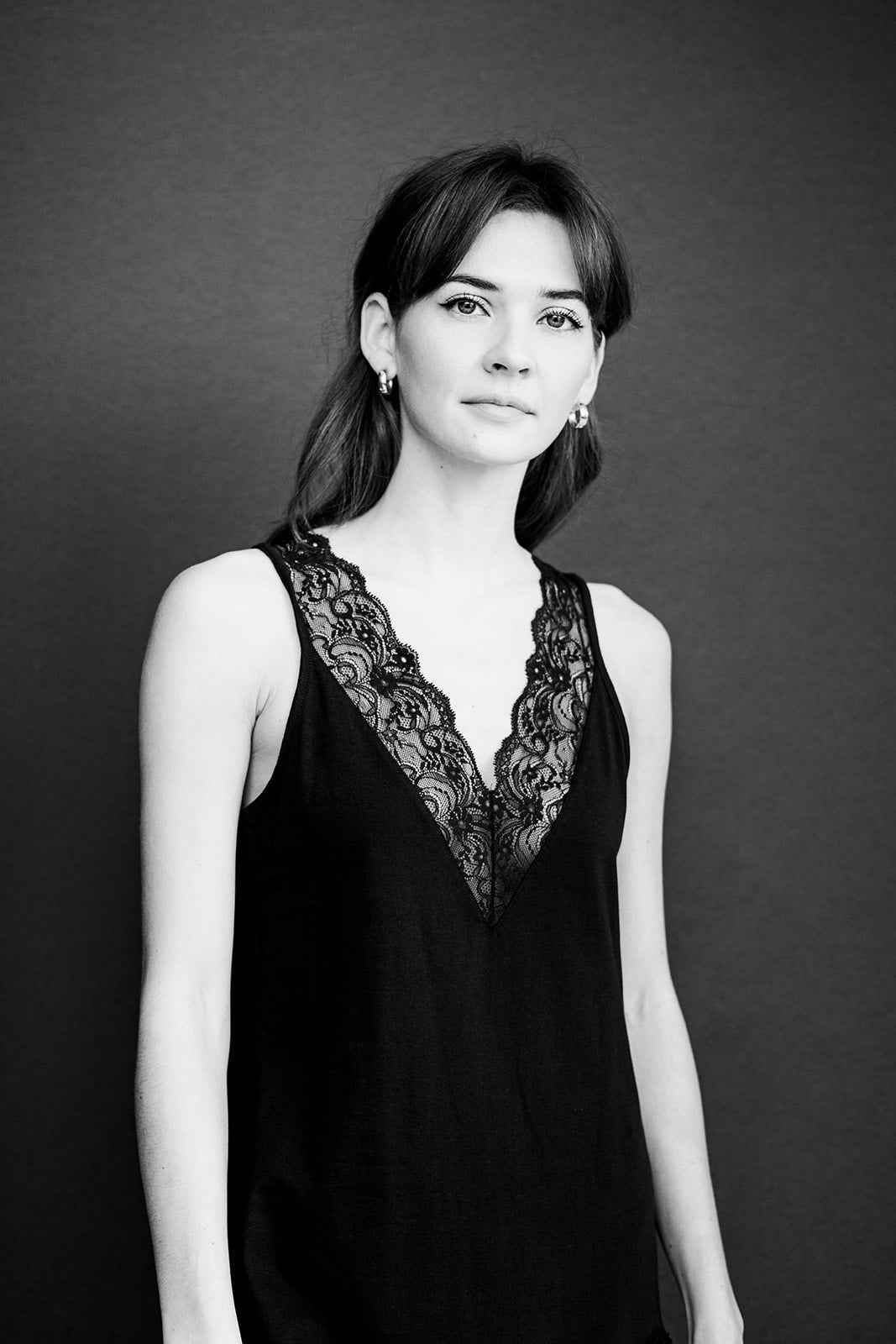 Simone Lace Trim Pima Cotton Gown