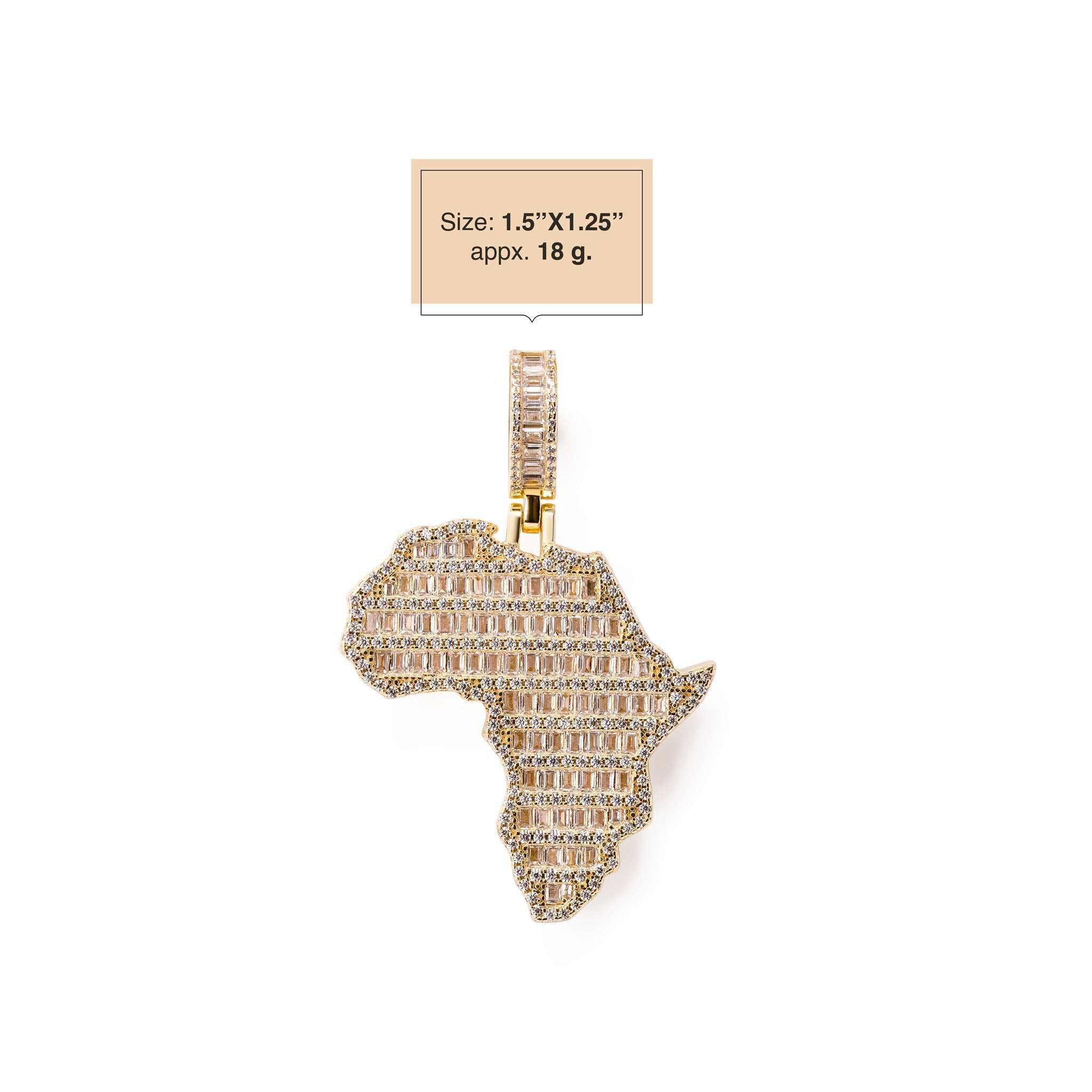 Africa Pendant 925 Sterling Silver