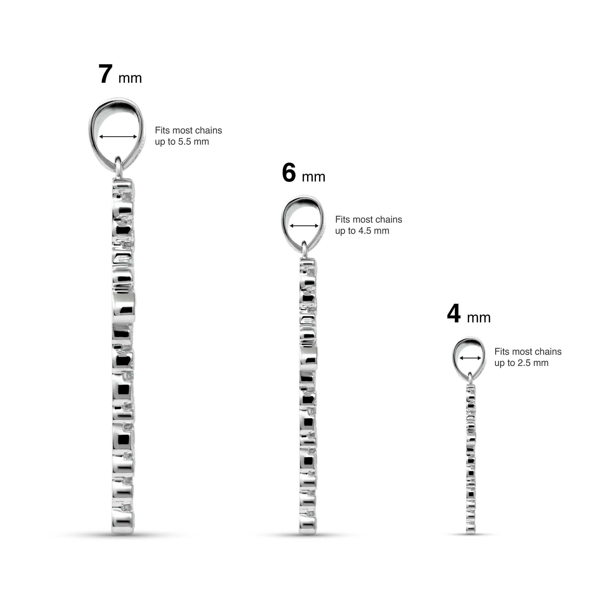 Nugget Cross Pendant Religious 925 Sterling Silver - DestGlow