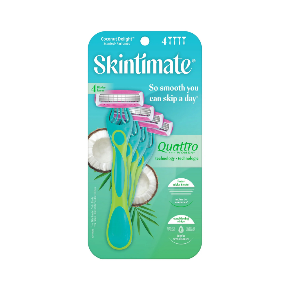 Skintimate Coconut Delight Disposable Razors (4 ct) DestGlow