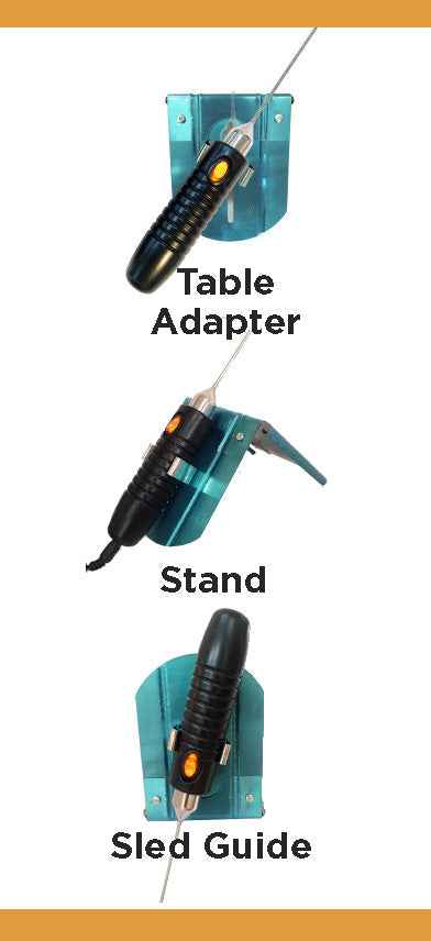 Crafters Hot Knife Set 6" and 9" Rod Style Knives with Sled Guide & Stand