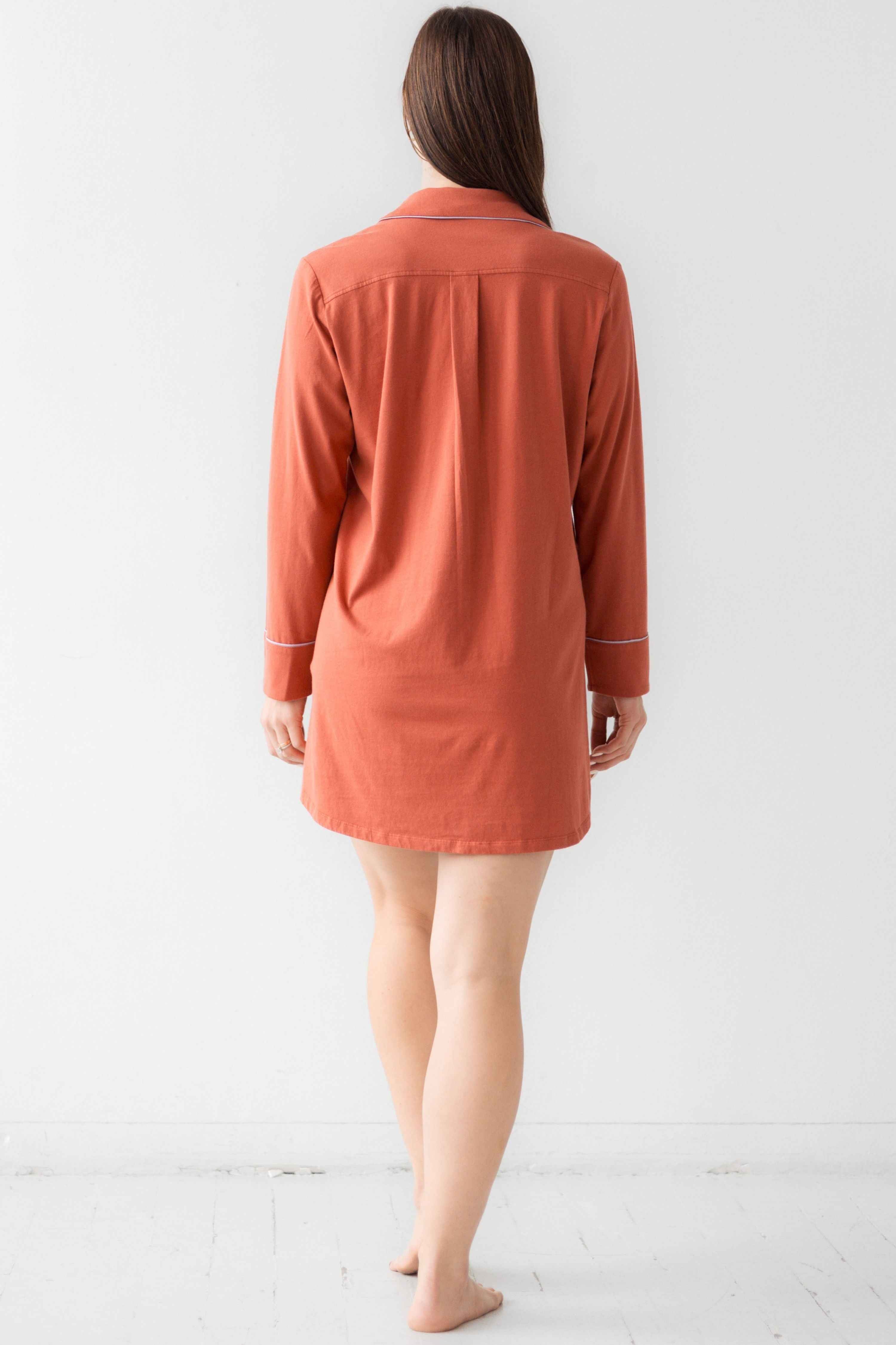 Classic Luxury Sleep Shirt in Brushed Pima Cotton