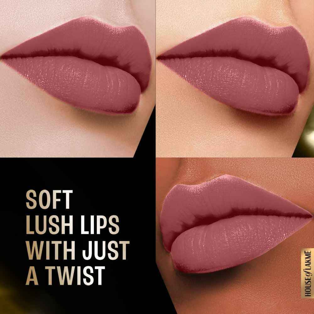 Lakme Forever Matte Lipstick, Made With French Rose Oil Extracts - Pink Geranium