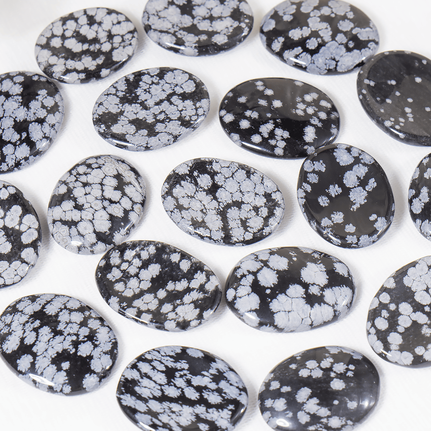Snowflake Obsidian Pocket Stones (Angelic Communication and Past Life Recall) DestGlow