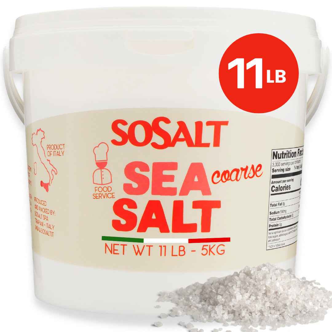 SoSalt, Coarse Natural Sea Salt, Sicilian, 11 lb (5kg)