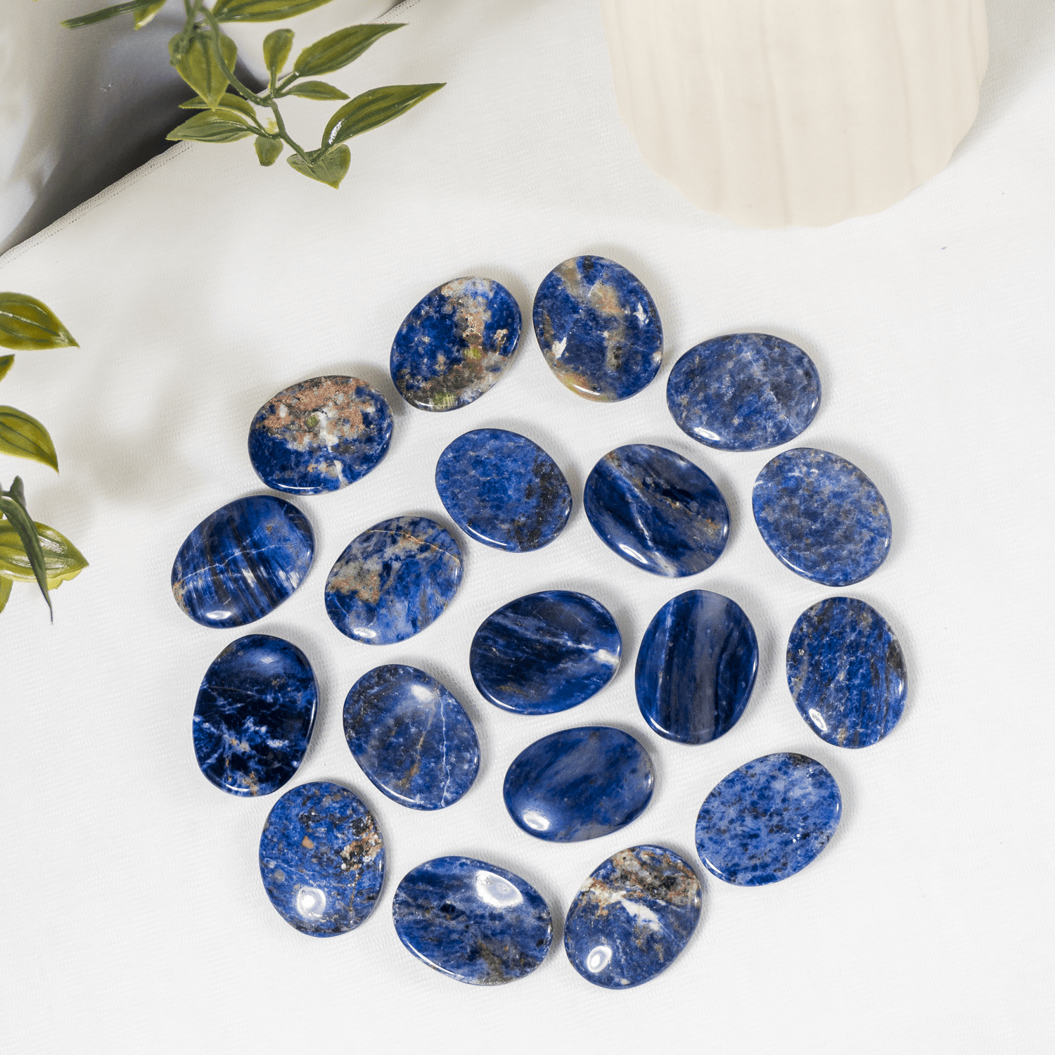 Sodalite Pocket Stones (Meditation and Self-Acceptance) DestGlow