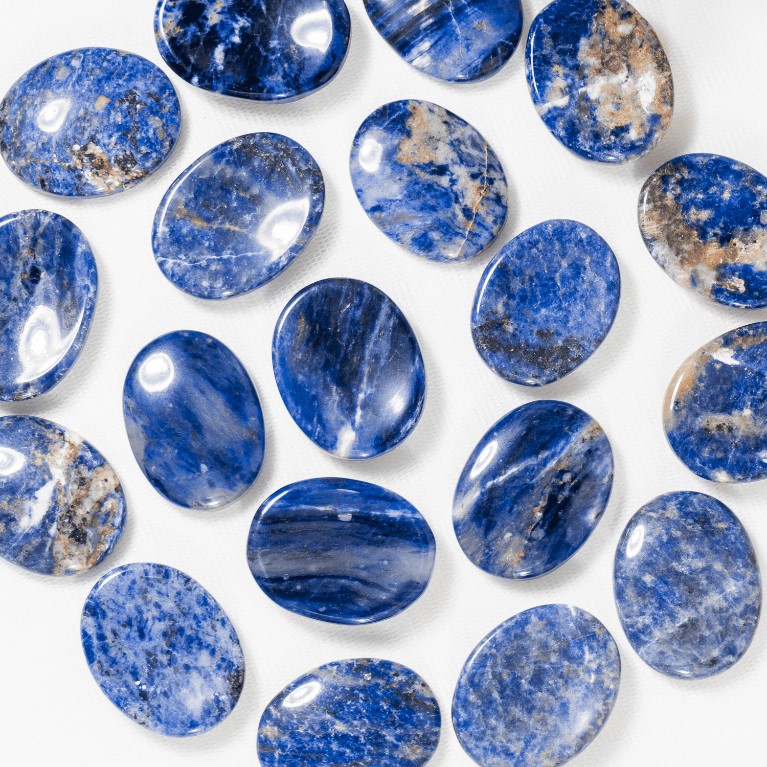 Sodalite Pocket Stones (Meditation and Self-Acceptance) DestGlow