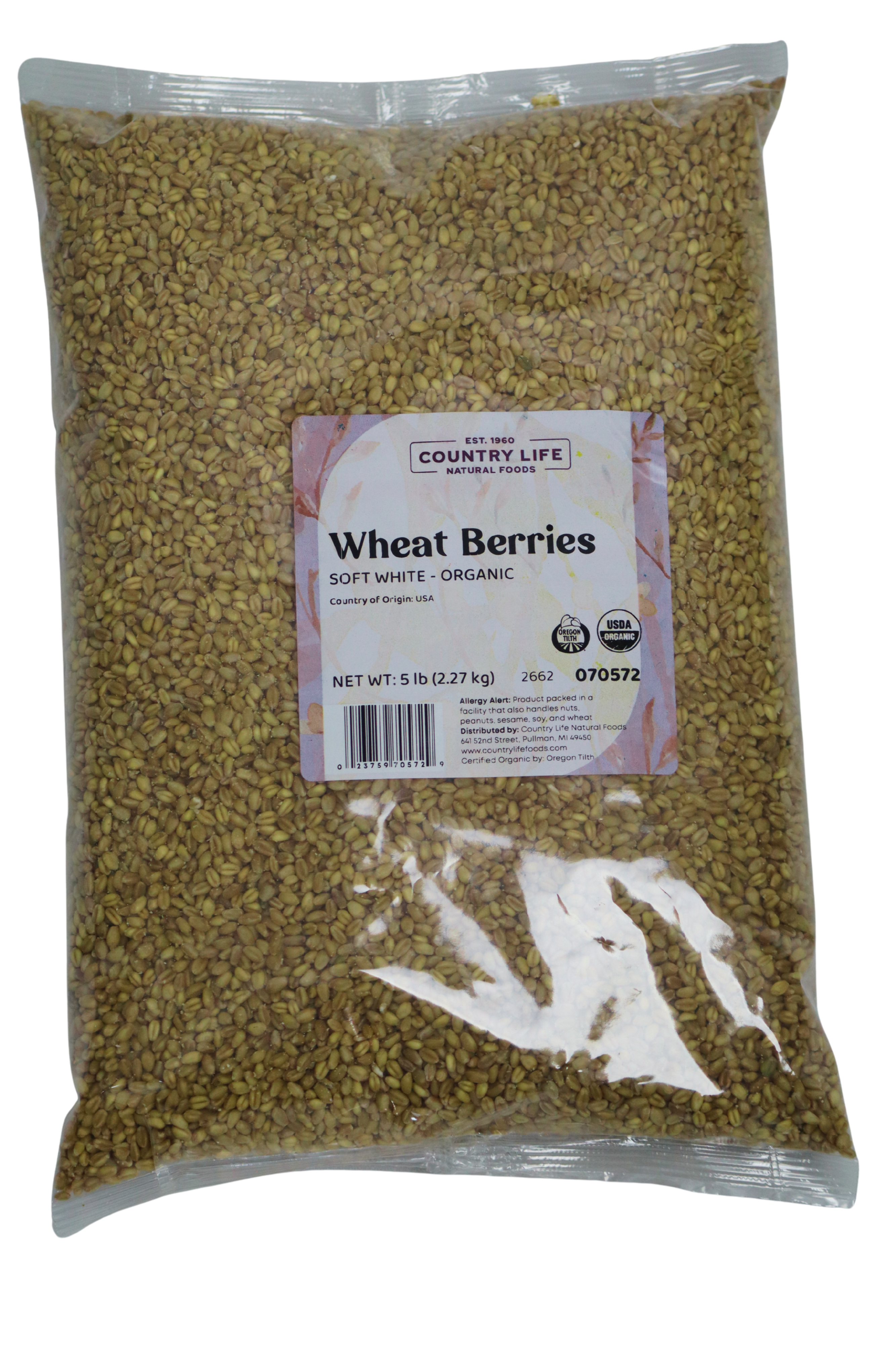 Wheat Berries, Soft White, Organic DestGlow