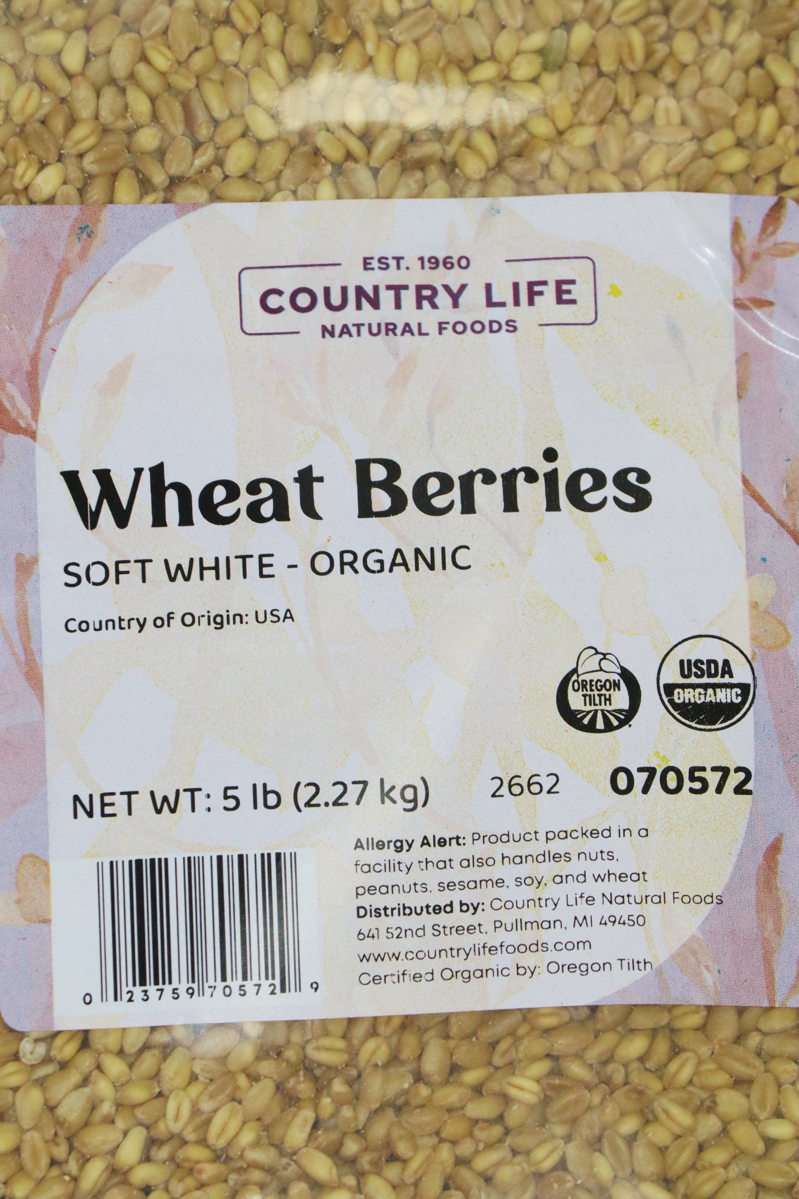 Wheat Berries, Soft White, Organic DestGlow