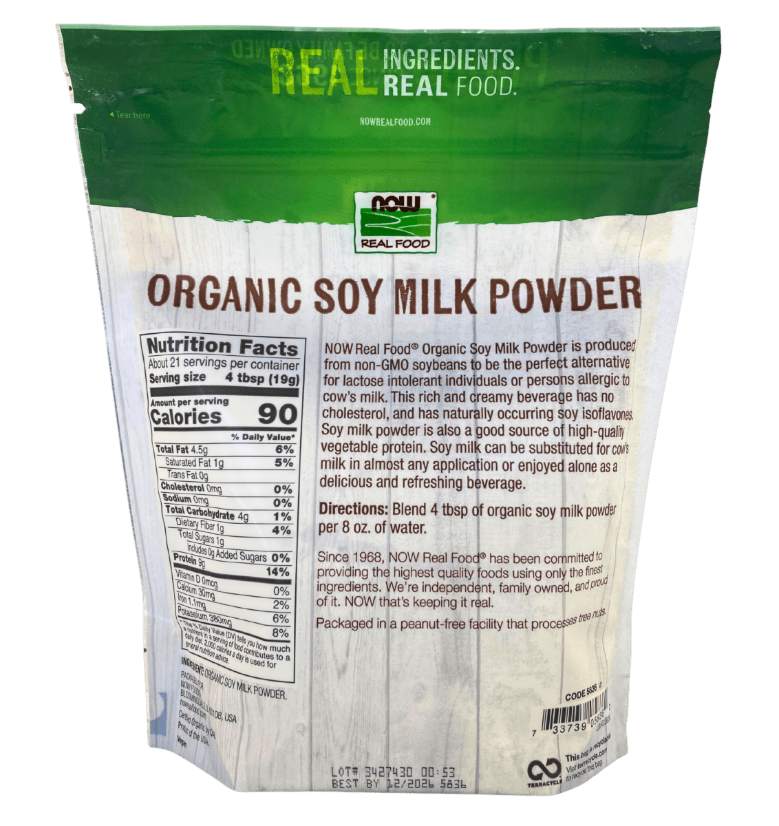 Soy Milk Powder, Organic by Country Life Natural Foods