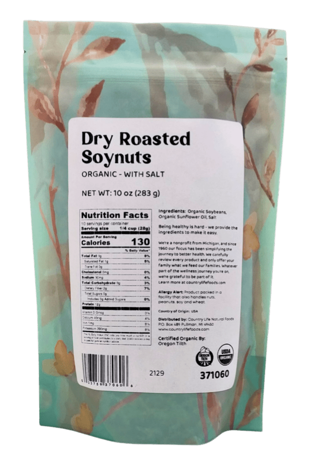 Soynuts, Dry Roasted, Organic, Salted by Country Life Natural Foods