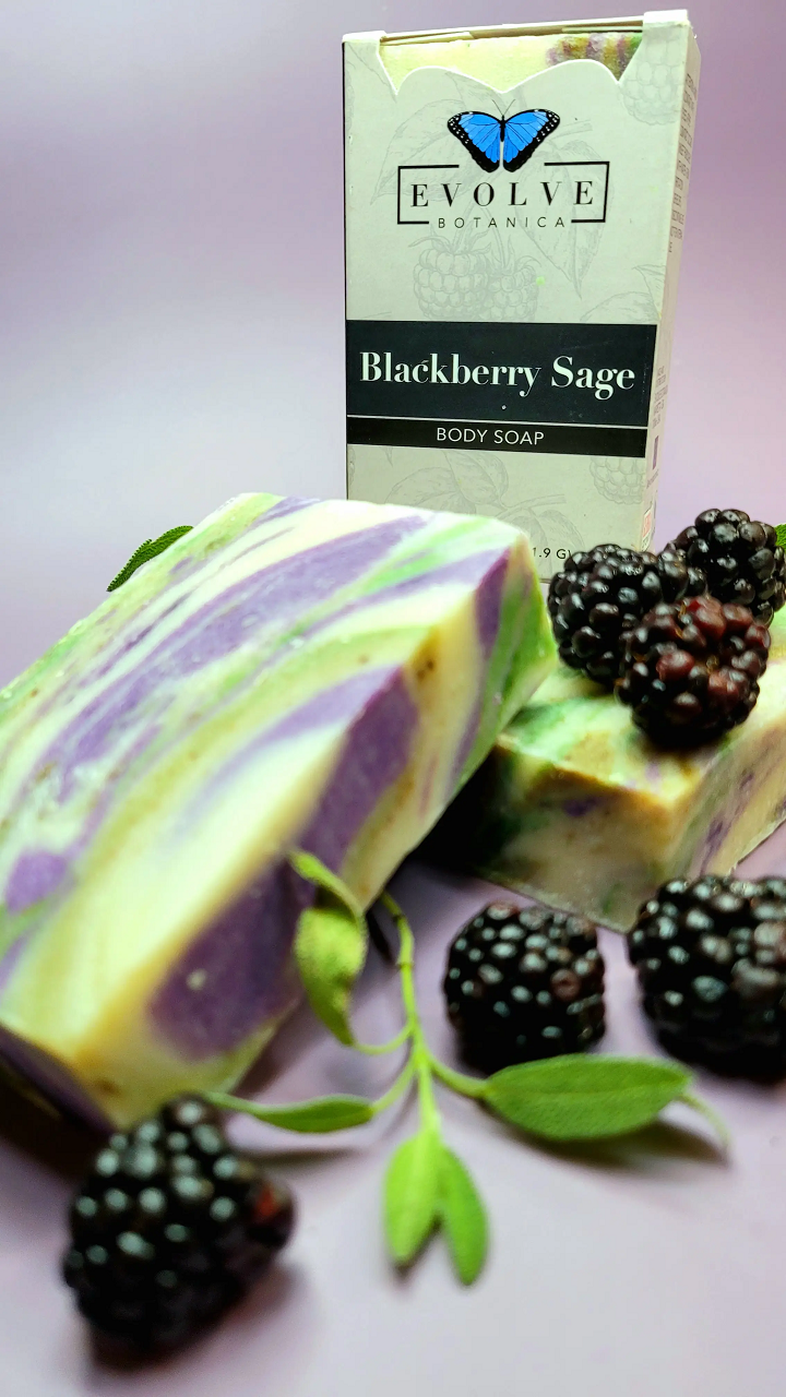 Blackberry Sage Soap - Fruity & Herbal Hand & Body Soap Bar