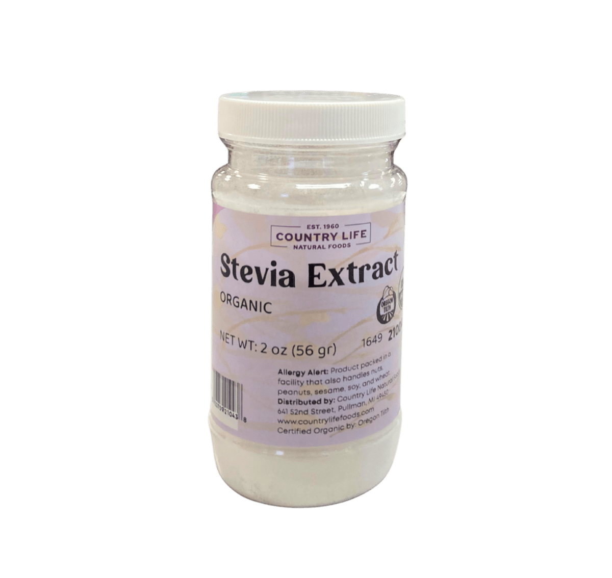 Stevia Extract Powder, White, Organic by Country Life Natural Foods
