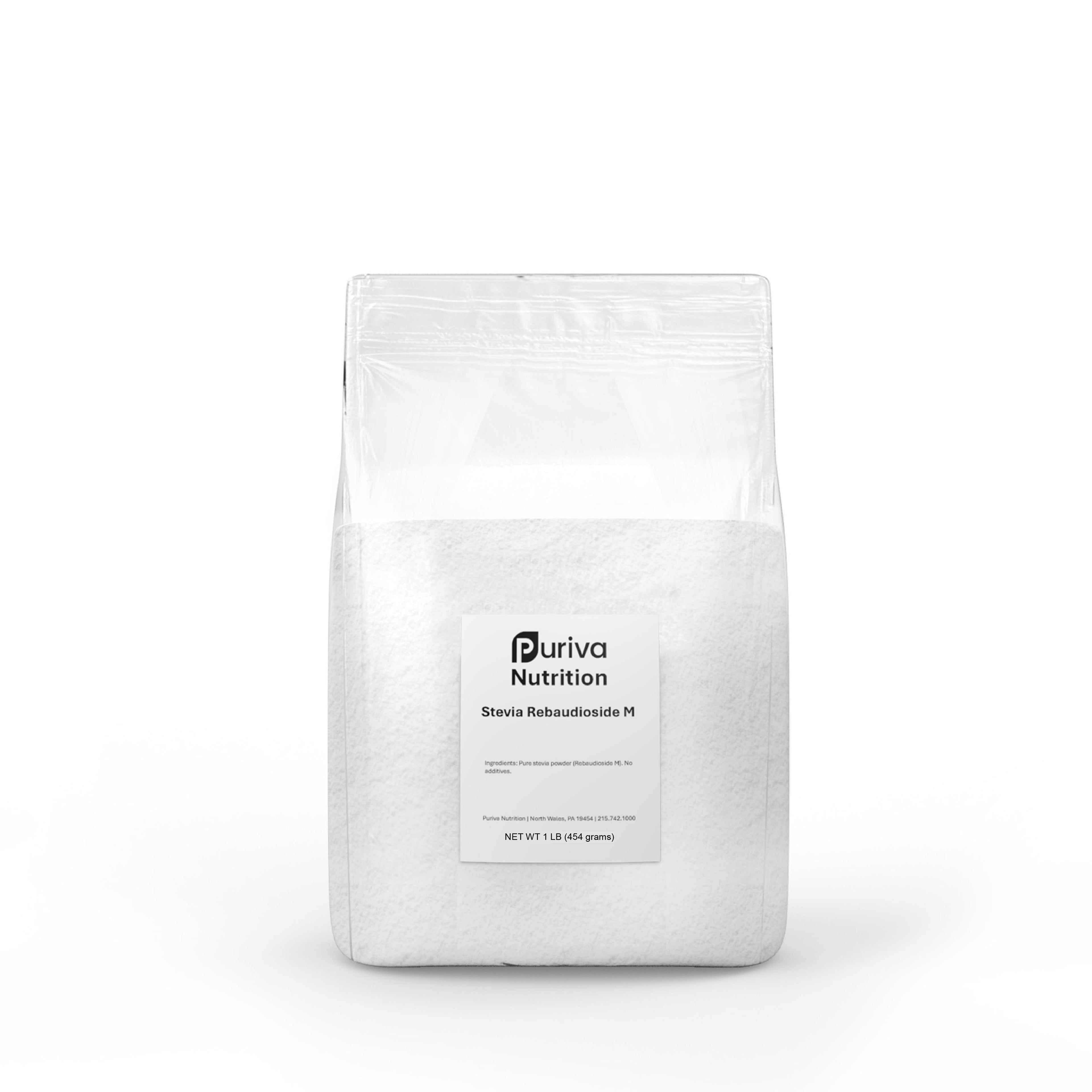Stevia Reb M powder, (Reb-M | Rebaudioside M), 1 pound | 454 grams, Puriva Nutrition by Puriva Nutrition