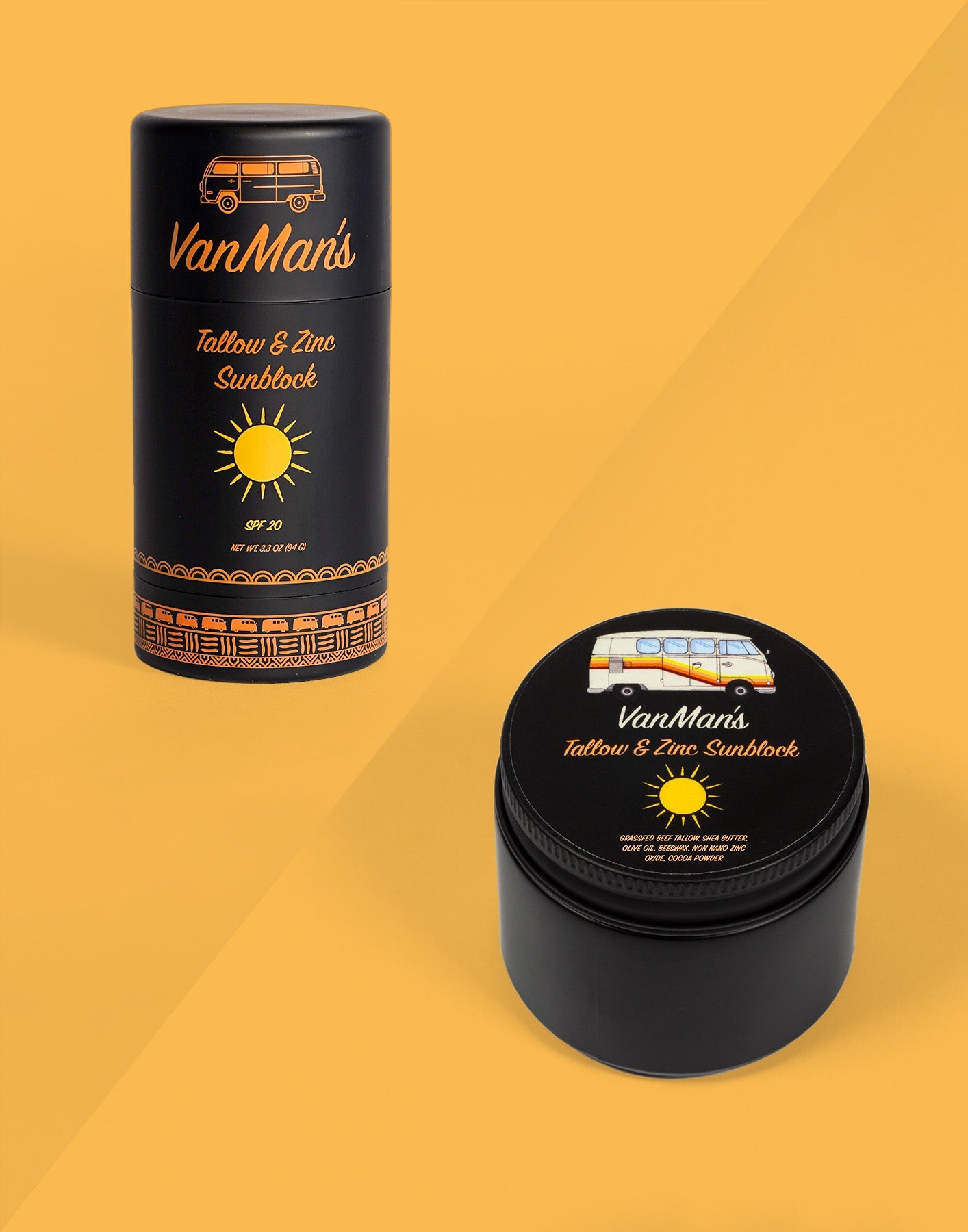 VanMan’s Tallow & Zinc SunBlock - 2 oz DestGlow