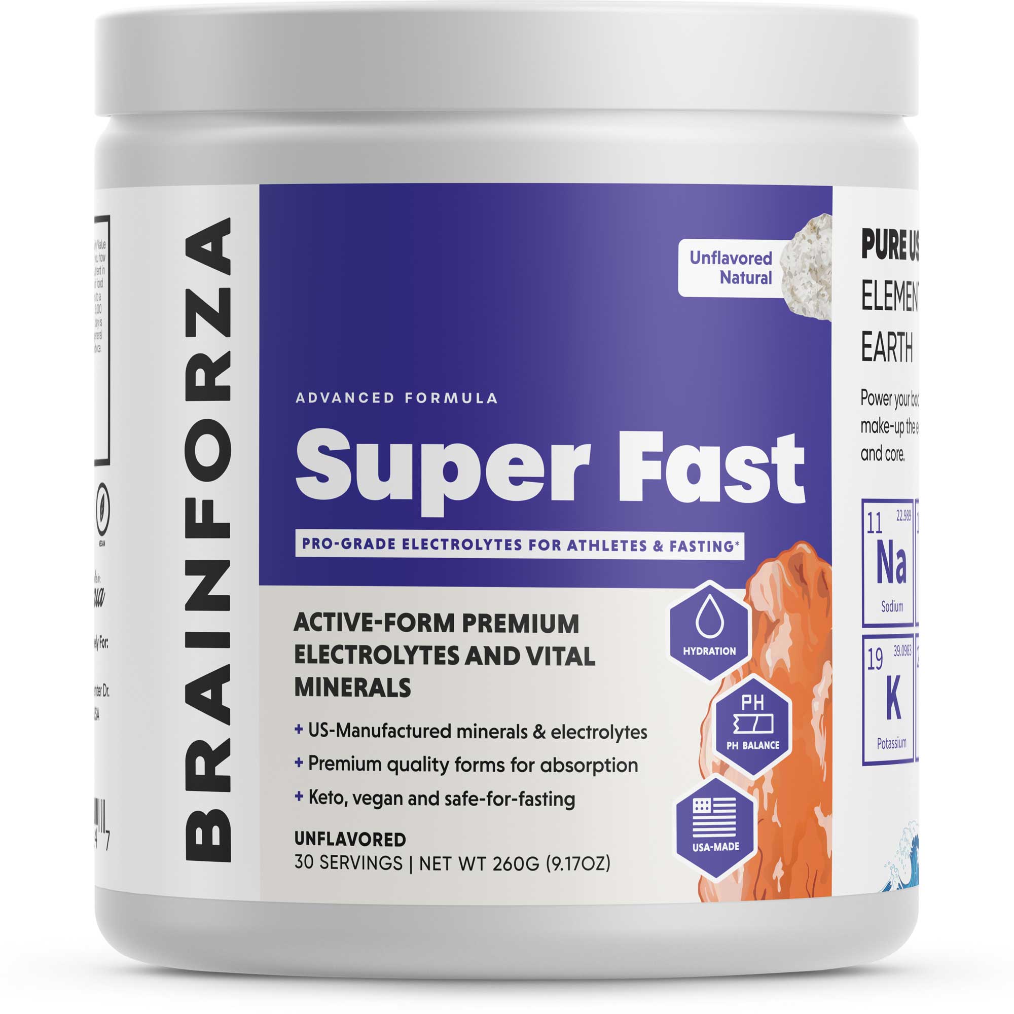 Super Fast Keto Electrolytes, 30 Servings by Brain Forza®