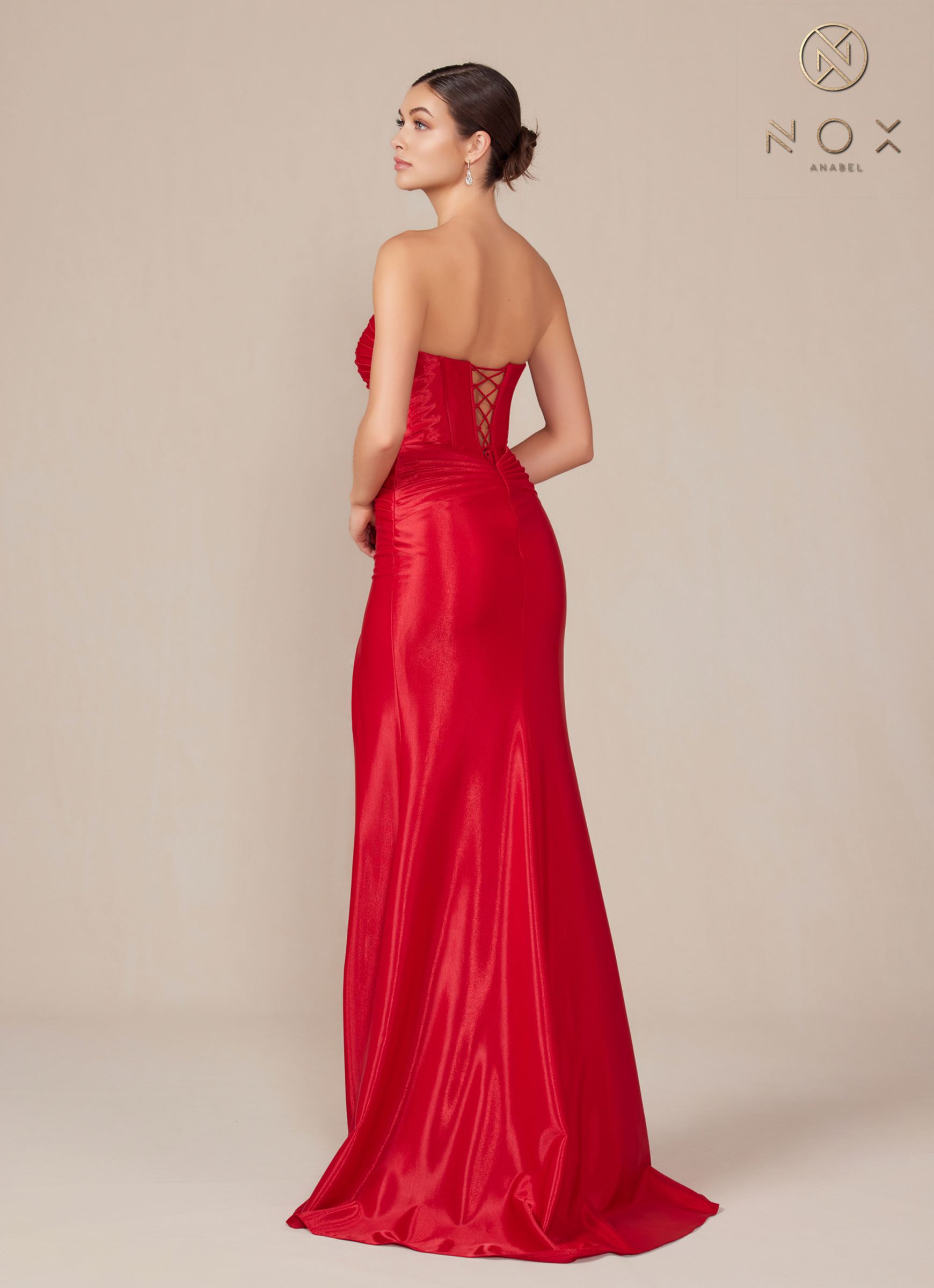 Nox Anabel T1489 Dress Long Strapless Fitted Evening Gown by DiscountDressShop
