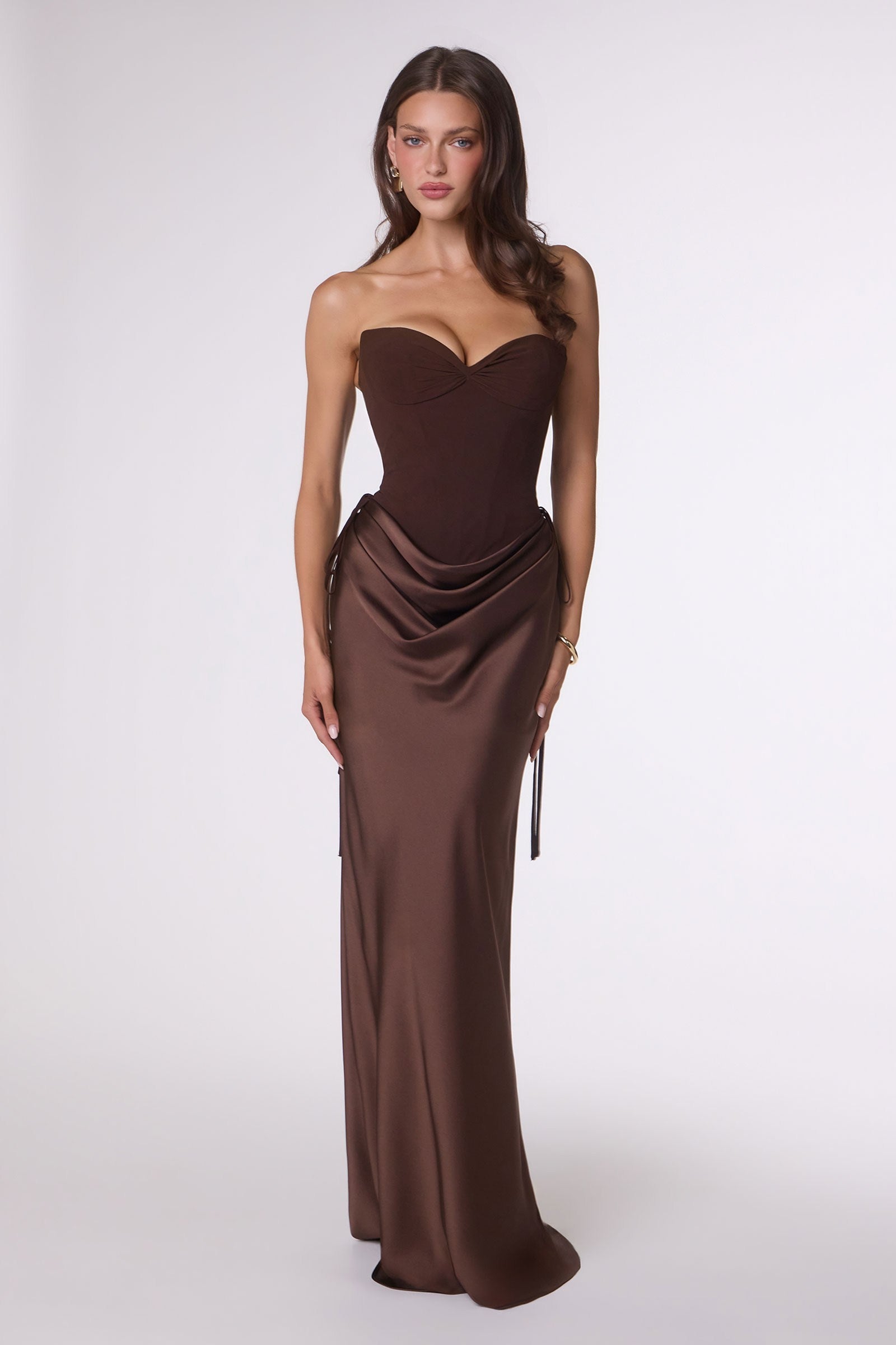 Amoris T747 Long Fitted Gown Convertible to Short Mini Dress DestGlow