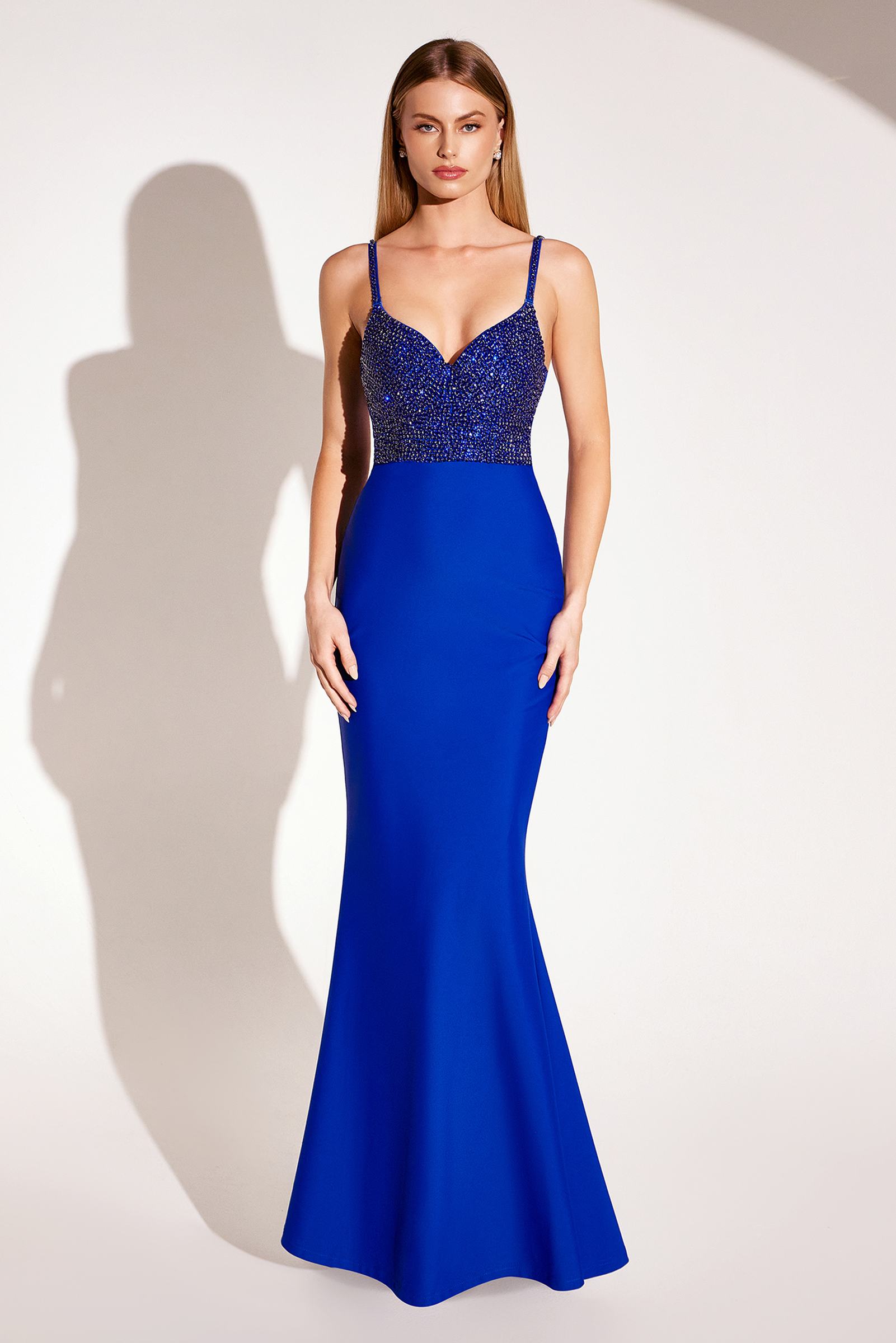 Ladivine Amoris T9002 Long Fitted Embellished Bodice Formal Gown by DiscountDressShop