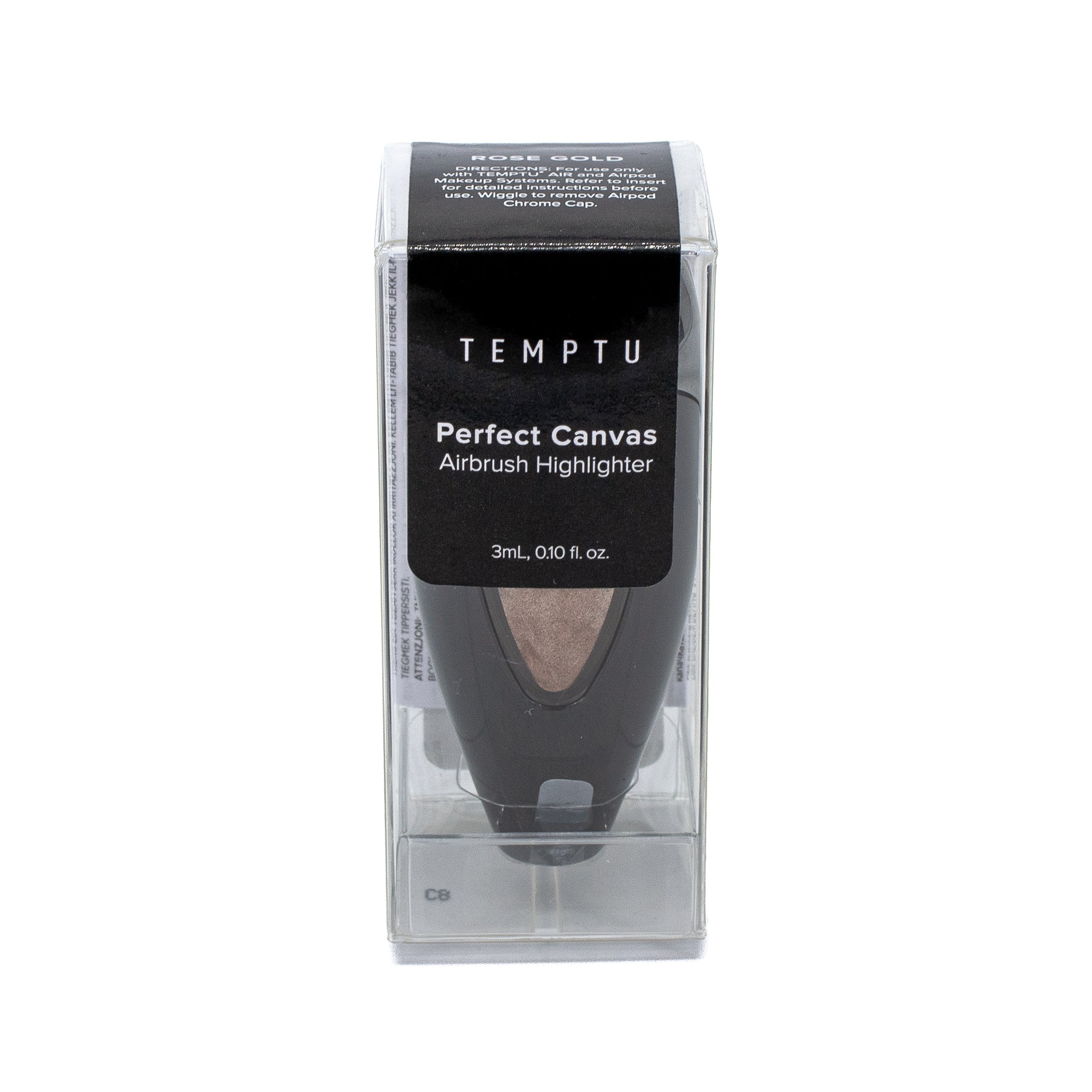 TEMPTU Perfect Canvas Airbrush Highlighter ROSE GOLD .10 fl oz - Imperfect Box - DestGlow