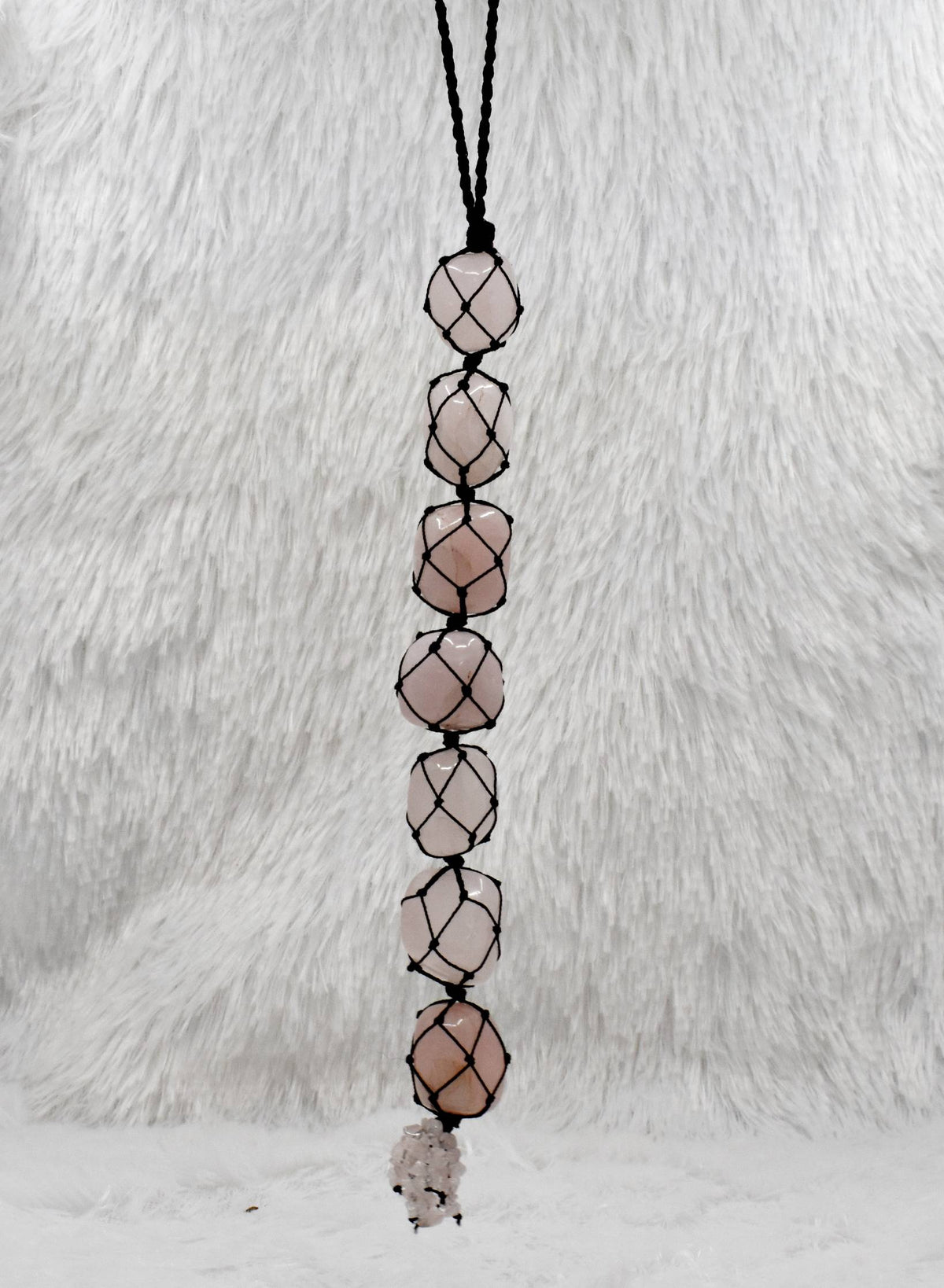 Rose Quartz Crystal Hanger, Car Accessories (Calming And Patience) DestGlow