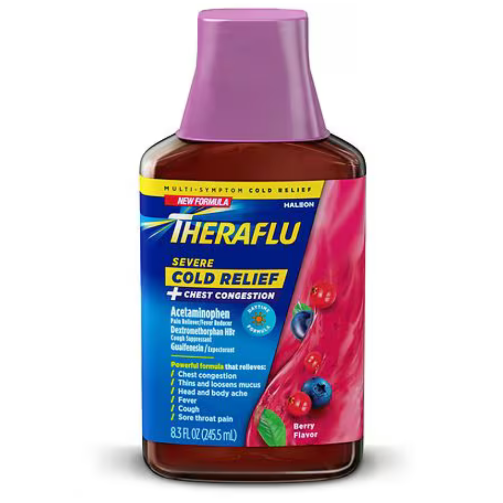 Theraflu Severe Cold & Flu Syrup (8.3 oz) DestGlow