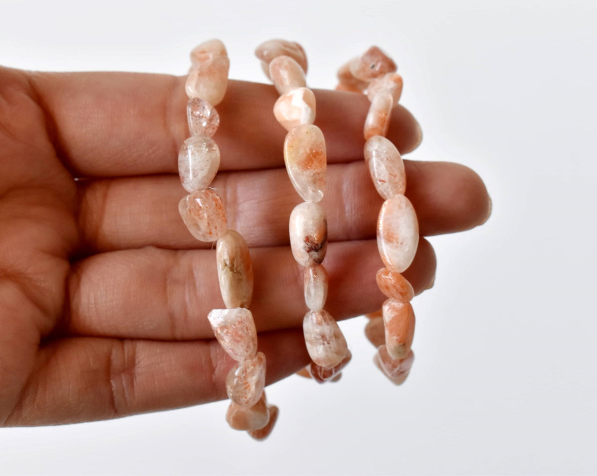 Sunstone Nugget Bracelet ~ Crystal Nuggets Jewelry DestGlow