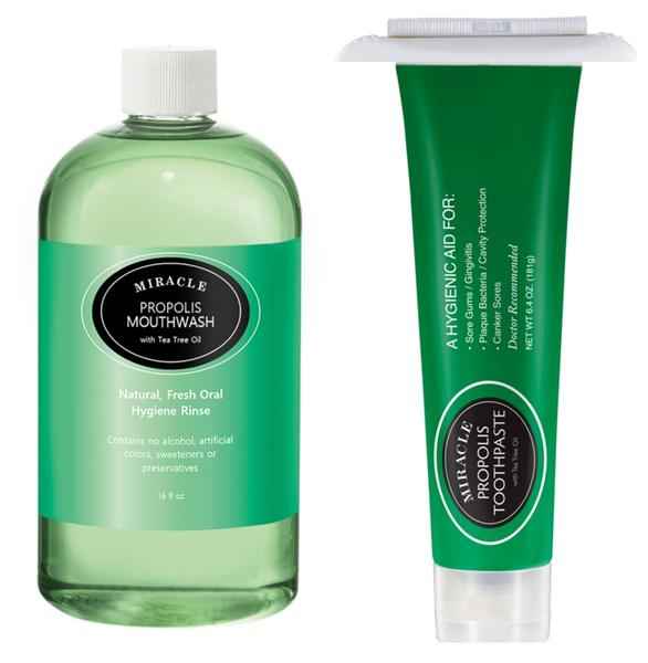 Two Pack of Natural Toothpaste Containing Propolis and Tea Tree Oil