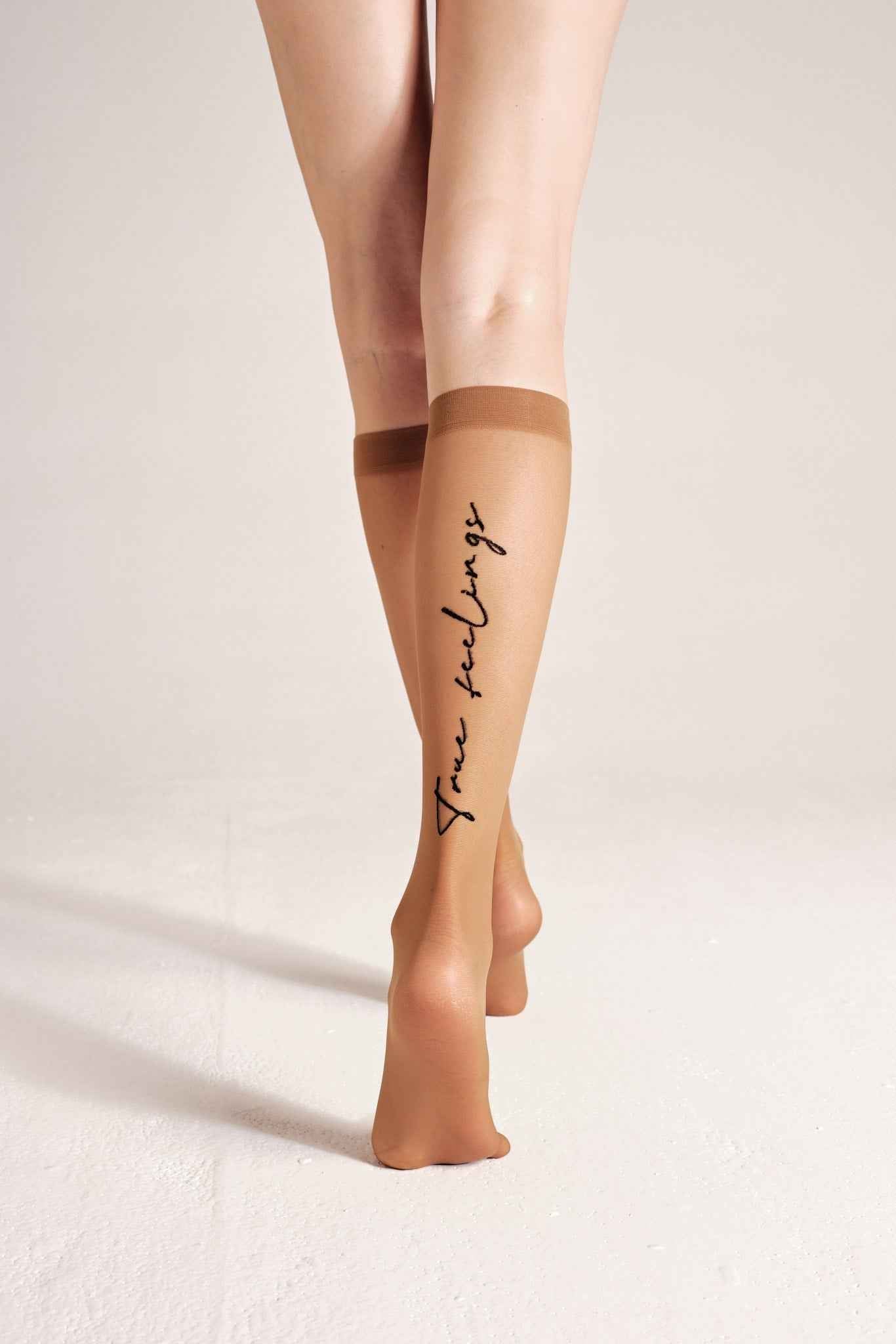 Fantasy Knee Highs Conte True Love - Elastic Band and Printed Design