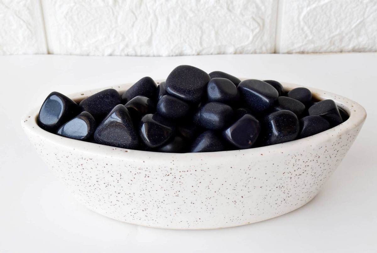 Blue Sandstone Tumbled Crystals (Inspiration and Trust) DestGlow