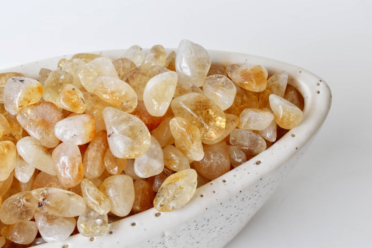 Citrine Tumbled Crystals (Stress Relief and Weight Control) DestGlow