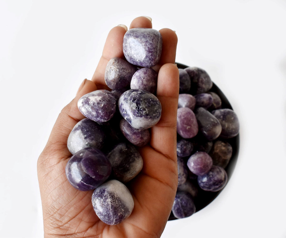 Lepidolite Tumbled Crystals (Emotional Understanding and Generosity) DestGlow