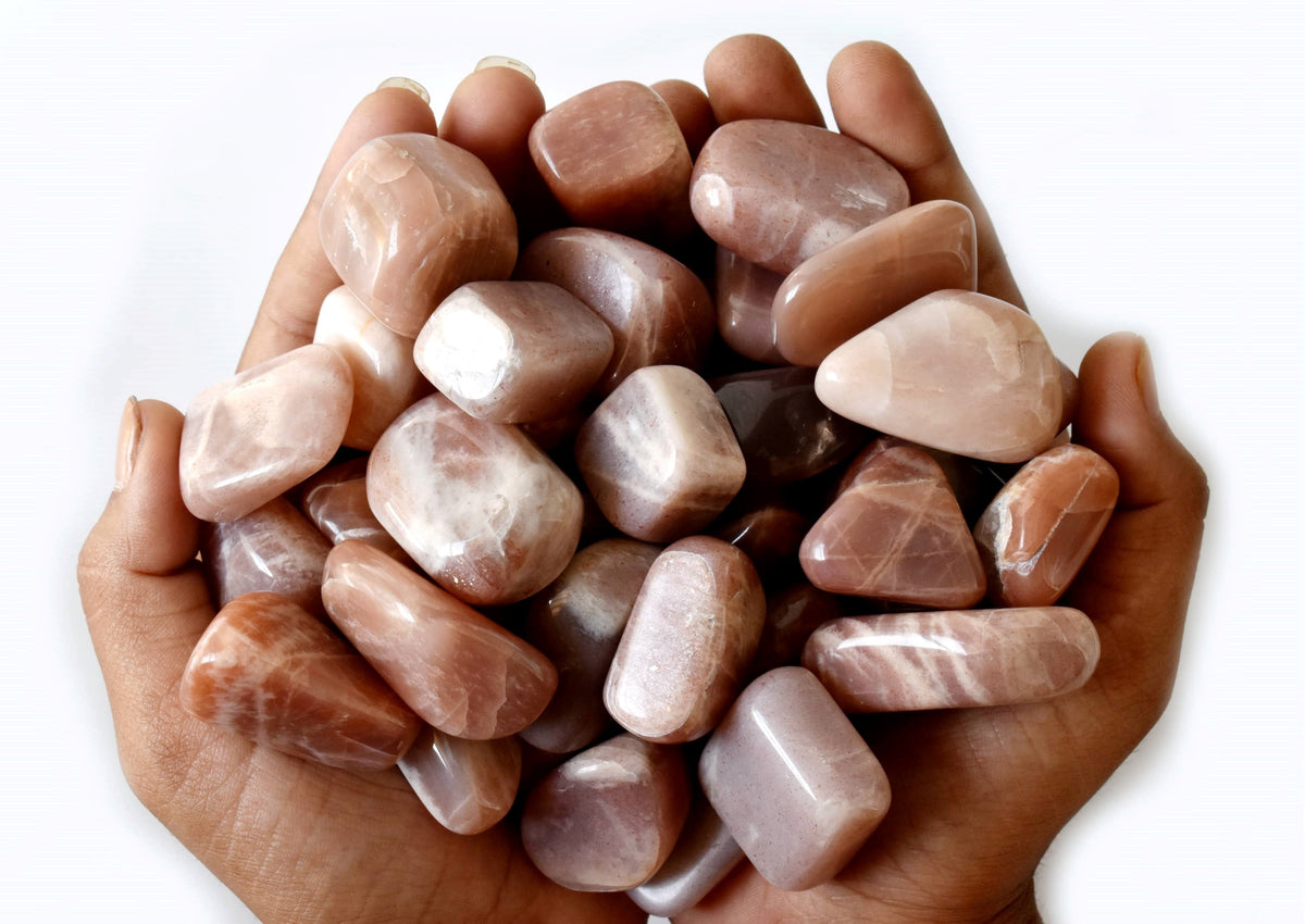 Moonstone Tumbled Crystals(Creativity and Emotional Understanding) DestGlow