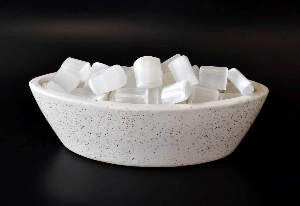 Selenite Tumbled Crystals (Purification and Aura Cleansing) DestGlow