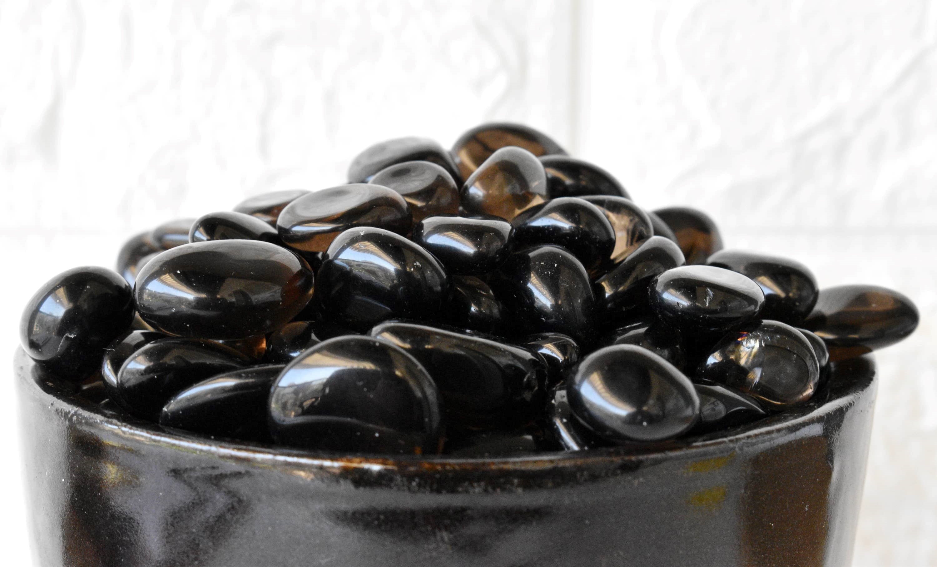 Dark Smokey Quartz Tumbled Crystals (Luck And Good Fortune and Grounding) DestGlow