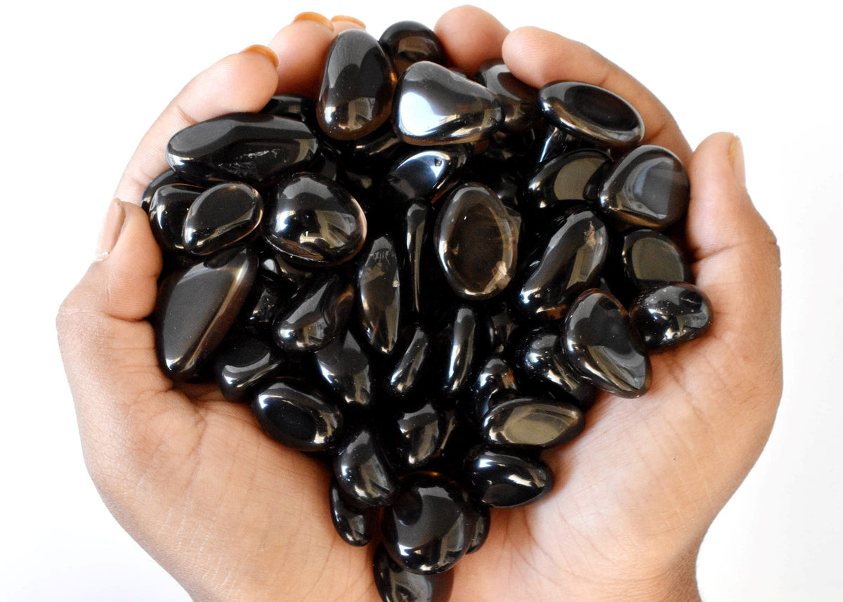 Dark Smokey Quartz Tumbled Crystals (Luck And Good Fortune and Grounding) DestGlow