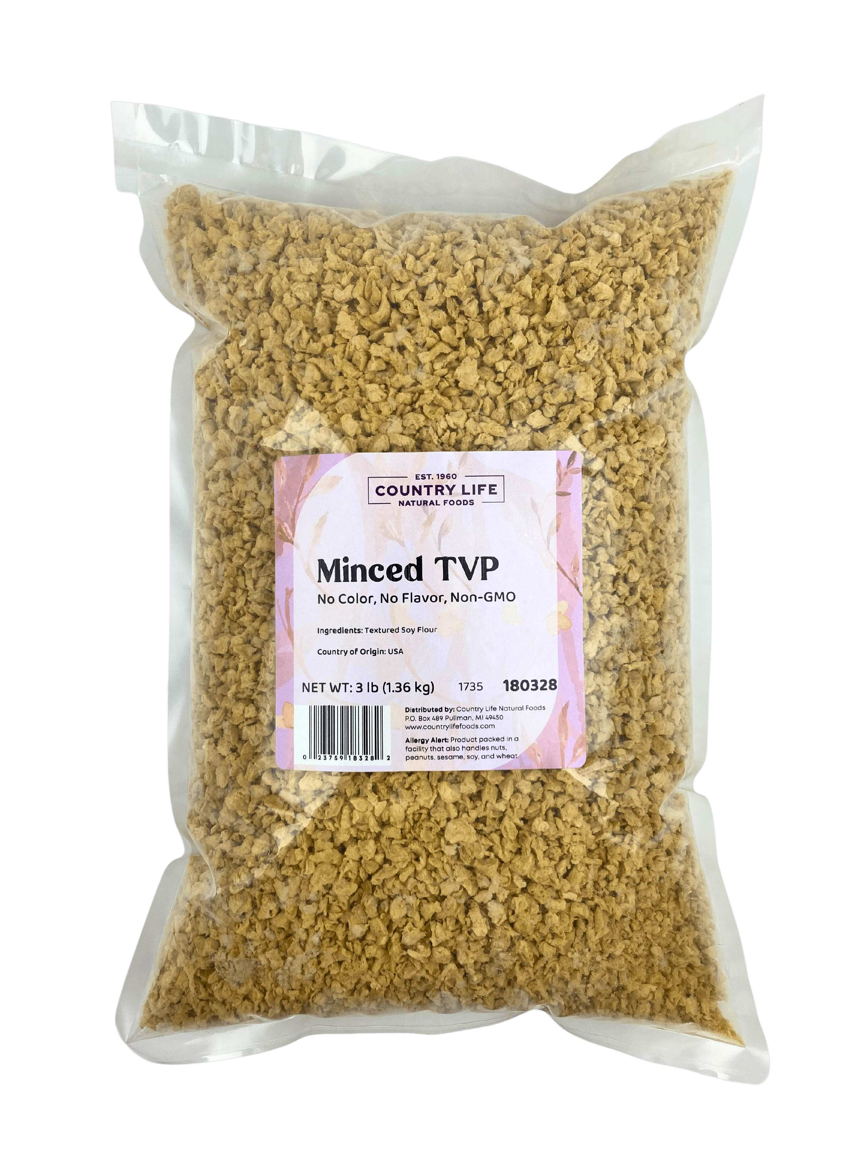 TVP Minced 1/4", No Added Color or Flavor, Non-GMO DestGlow