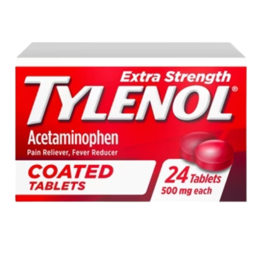 Tylenol Extra Strength 500?mg 24?ct Coated Tablets DestGlow