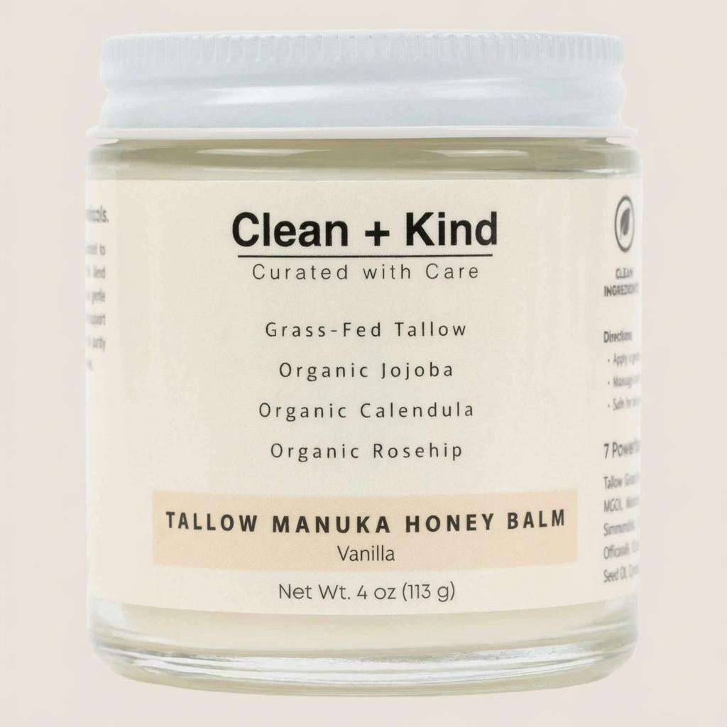 Whipped Tallow Honey Balm by Clean + Kind