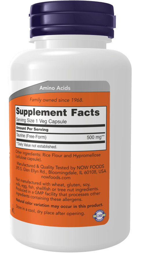 Taurine 500mg by Country Life Natural Foods