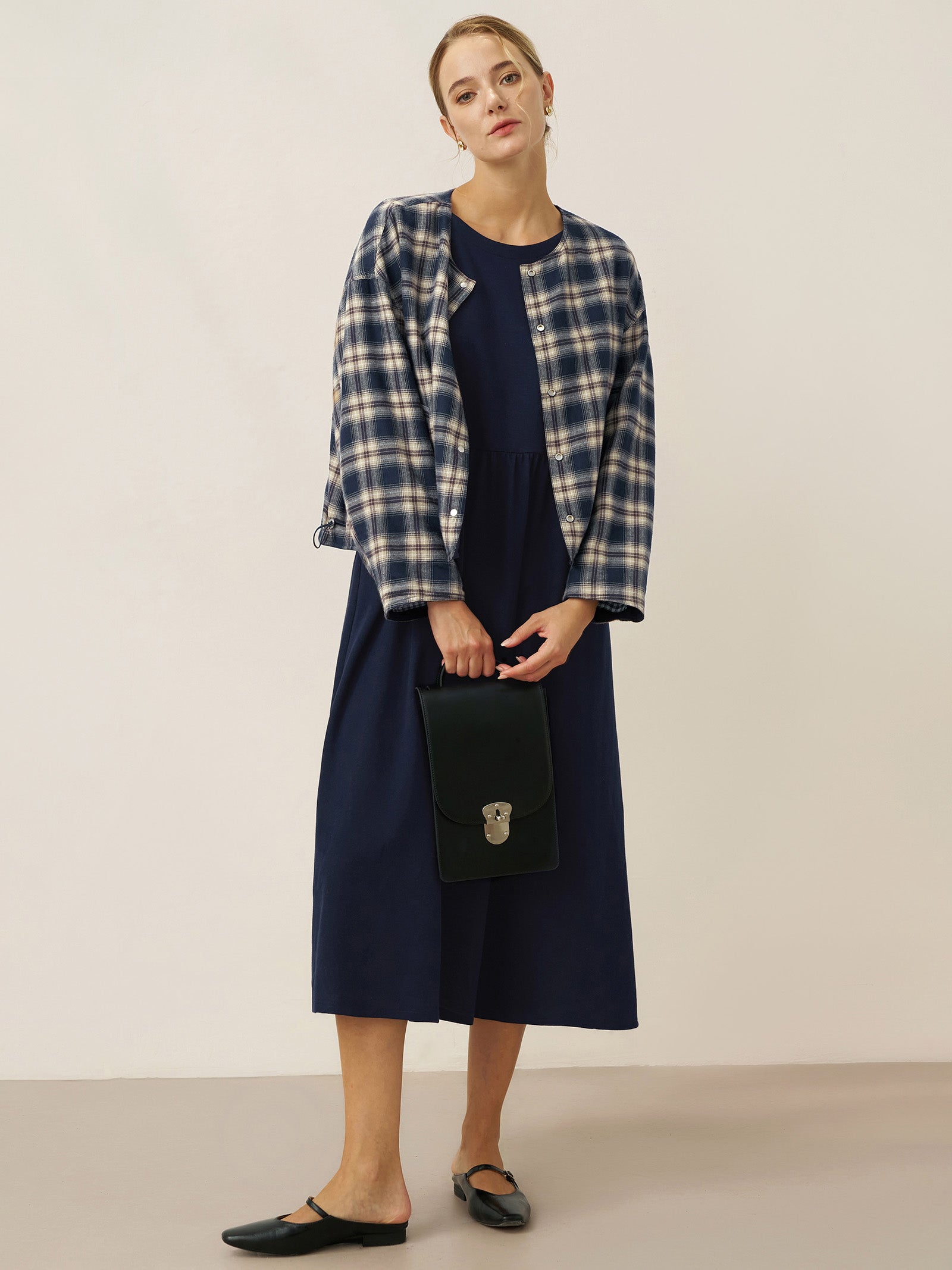 Tencel Linen Reversible Crew Neck Casual Jacket CHLOE DestGlow