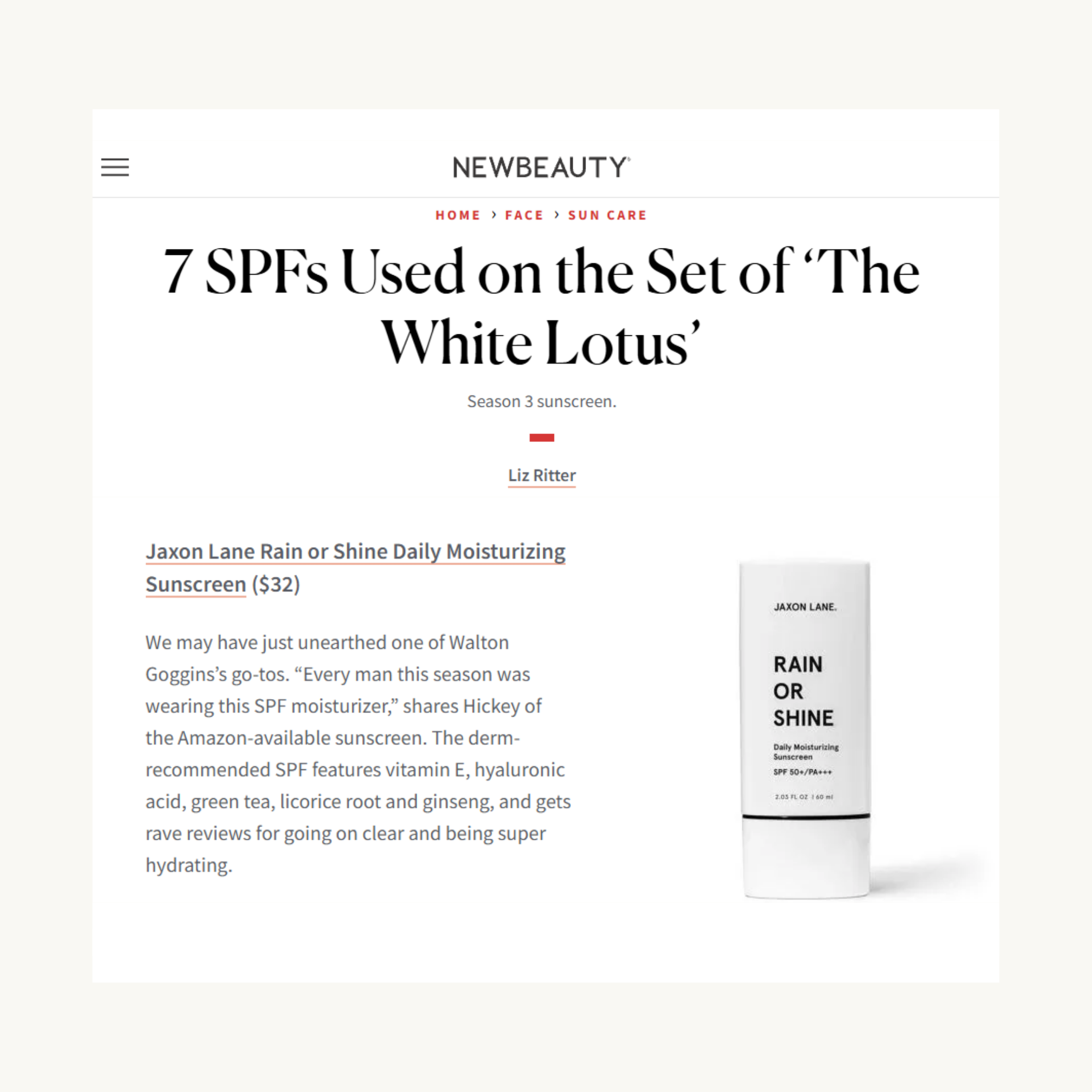 Rain Or Shine - Daily Moisturizing Sunscreen DestGlow