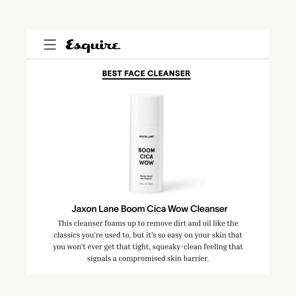 Boom Cica Wow - Barrier Boost Gel Cleanser DestGlow