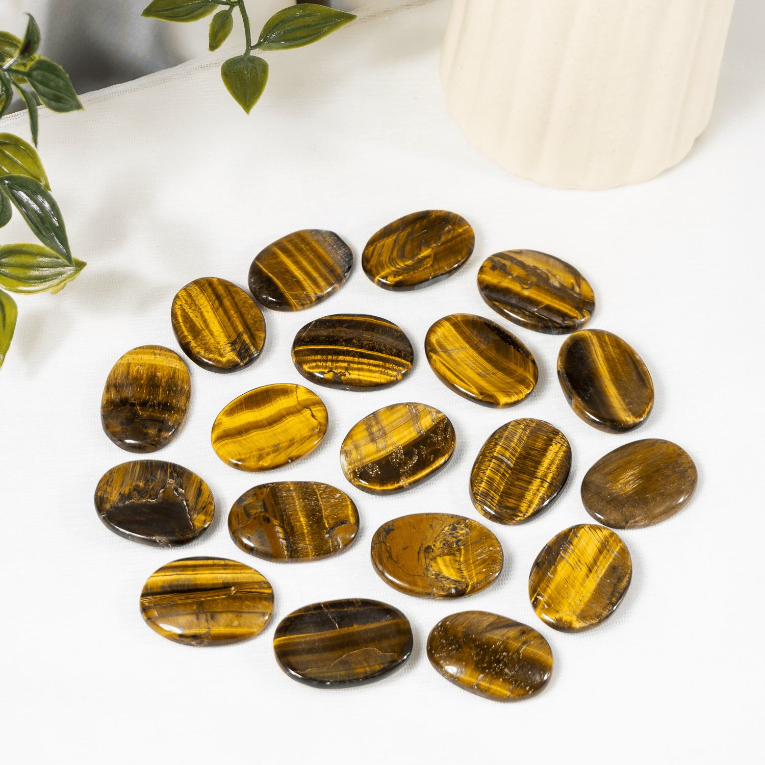 Tiger Eye Pocket Stones (Longevity & Protection) DestGlow