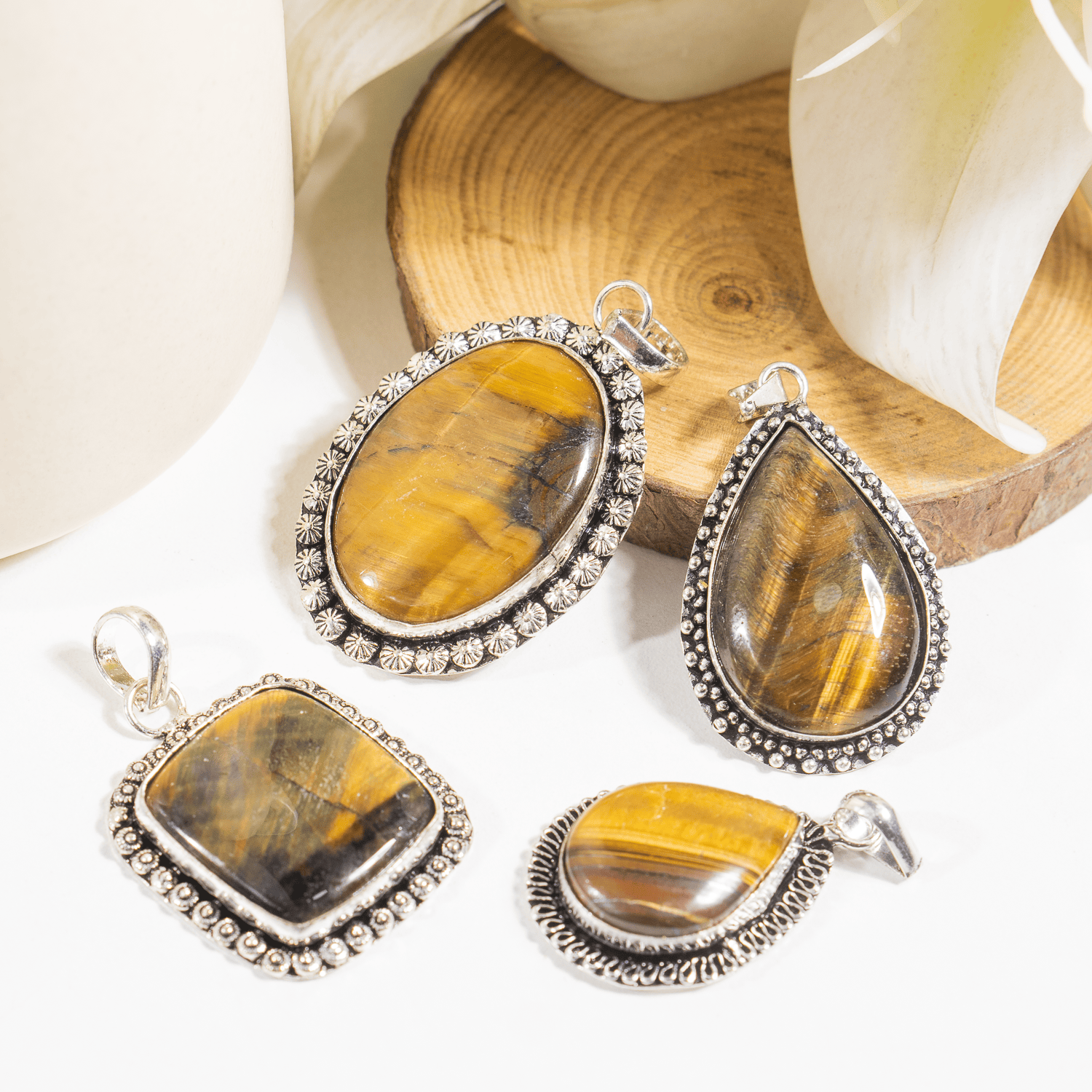 Tiger Eye Pendants – Natural Crystal Pendants Healing Gemstone Pendants DestGlow