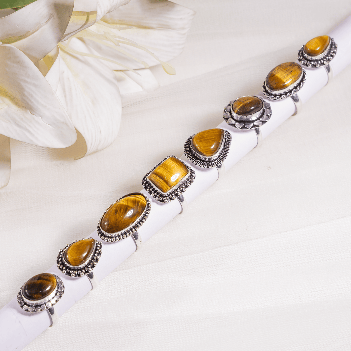 Tiger Eye rings – Gemstone rings Natural Crystal Healing Jewelry Collection DestGlow