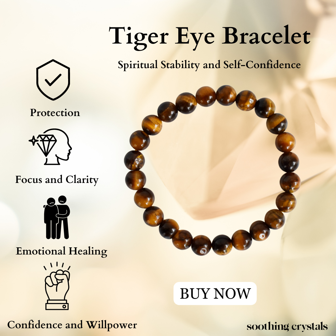 Tiger Eye Bracelet (Spiritual Stability and Self-Confidence) DestGlow