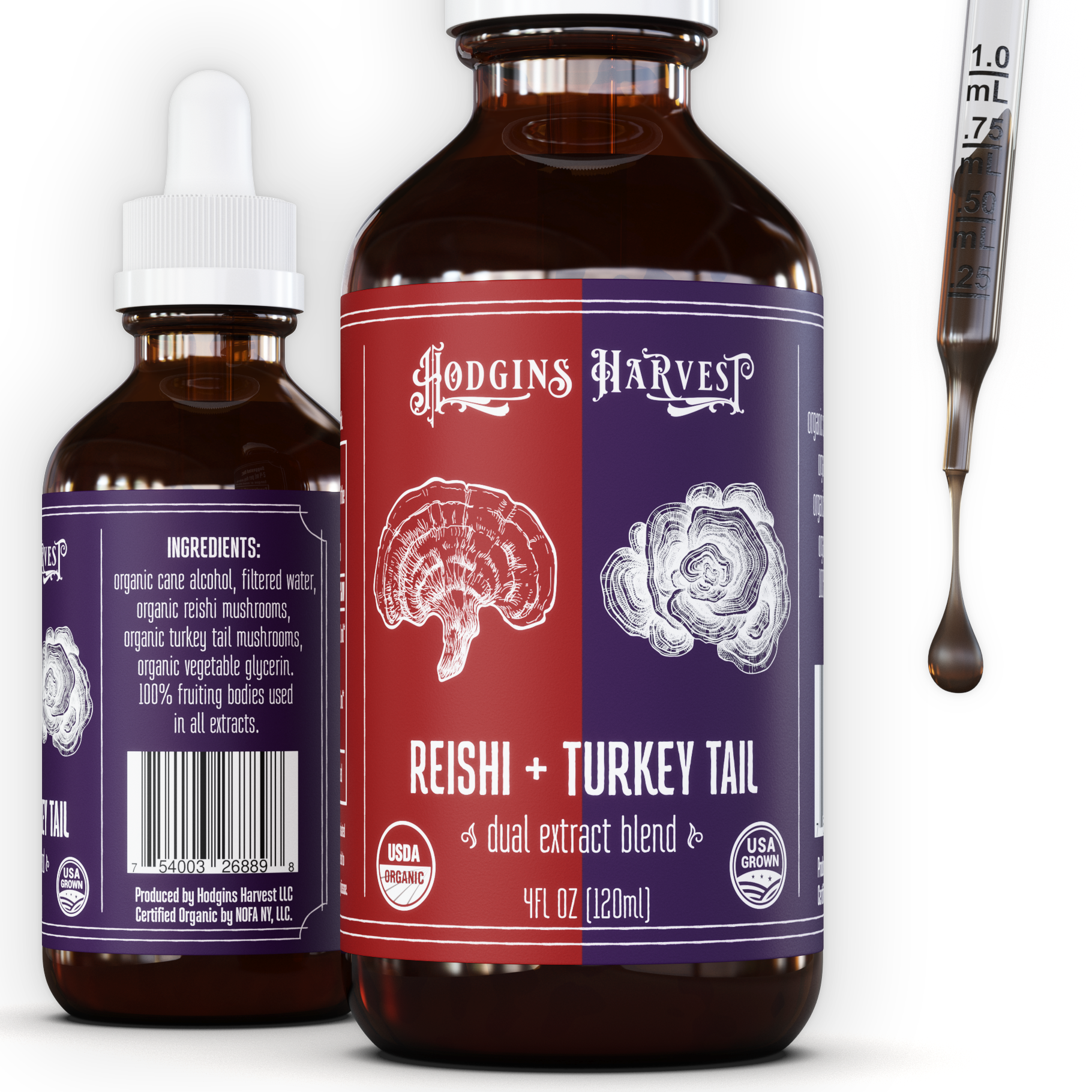 Reishi + Turkey Tail Dual Extract Tincture