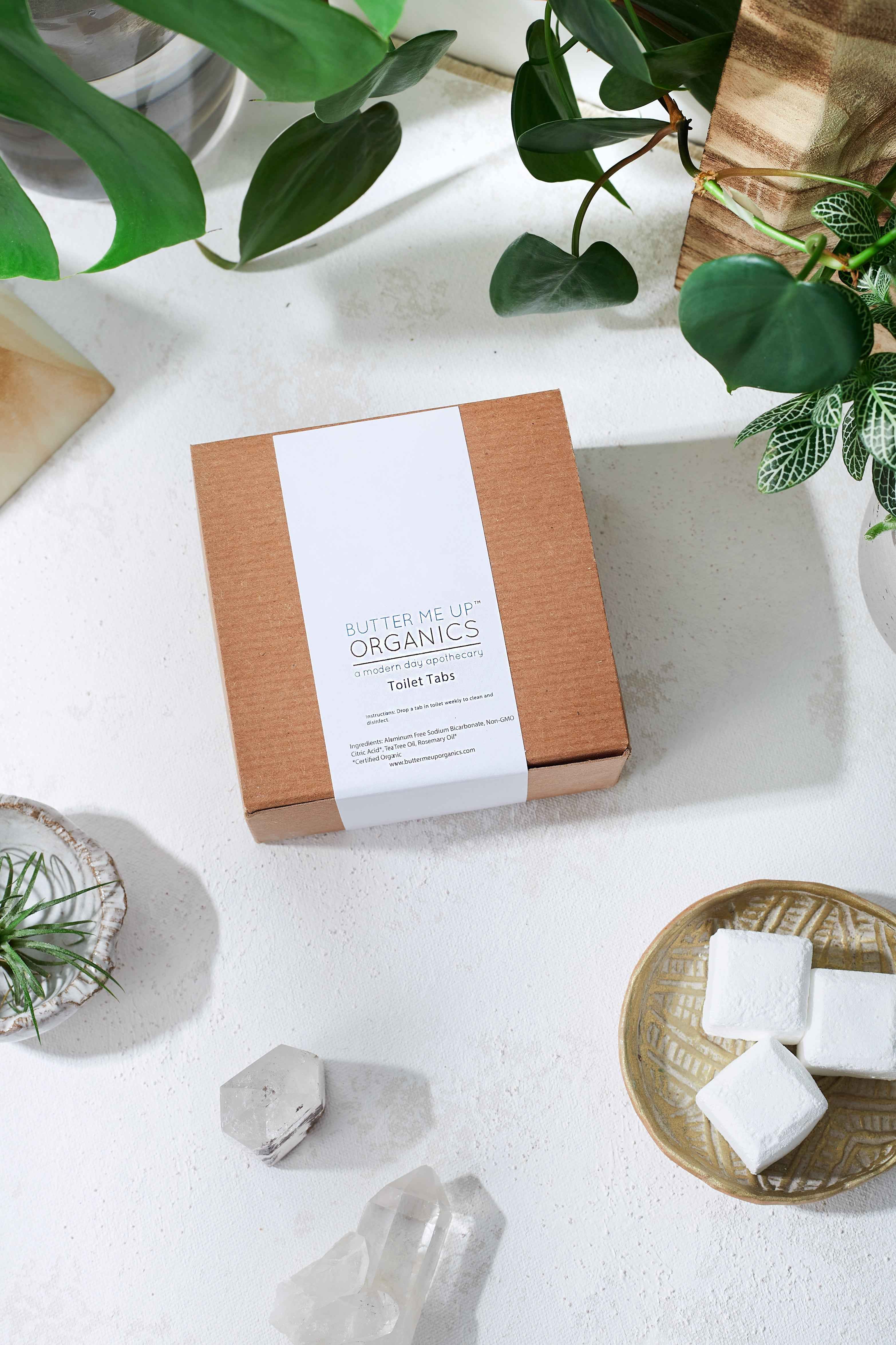 Organic Toilet Tabs / Antibacterial / Toilet Cleaning by Butter Me Up Organics